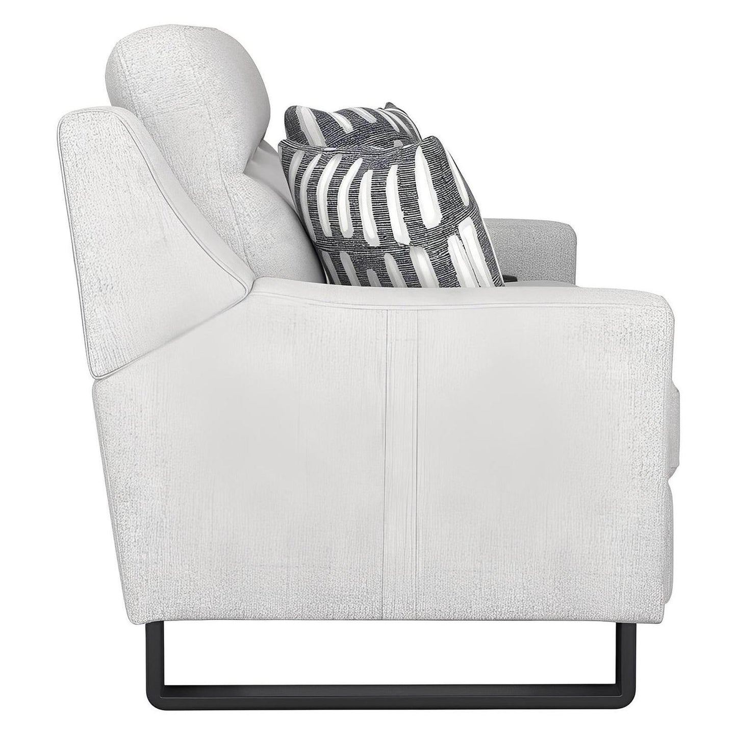 2P SOFA W / DROP DOWN TABLE, STORAGE DRAWER & 2 PILLOWS - CREAM