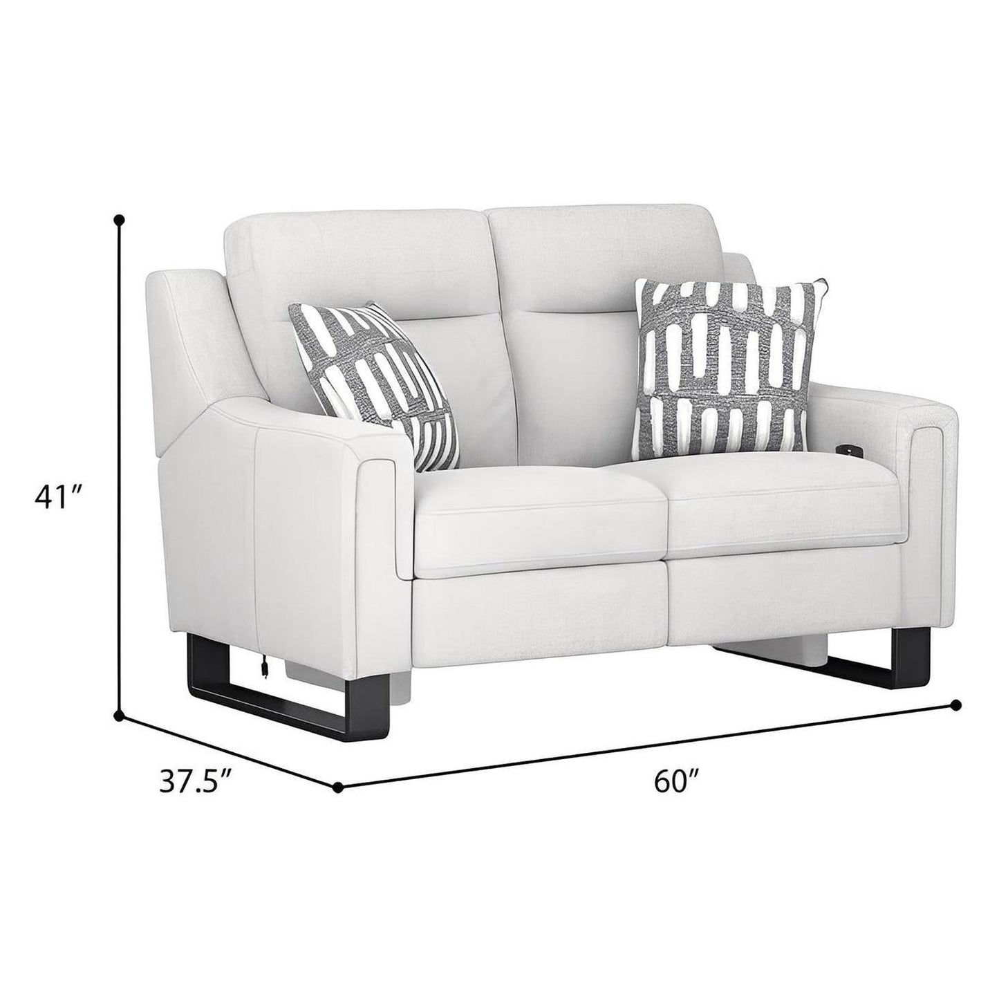 2P LOVESEAT W / 2 PILLOWS - CREAM