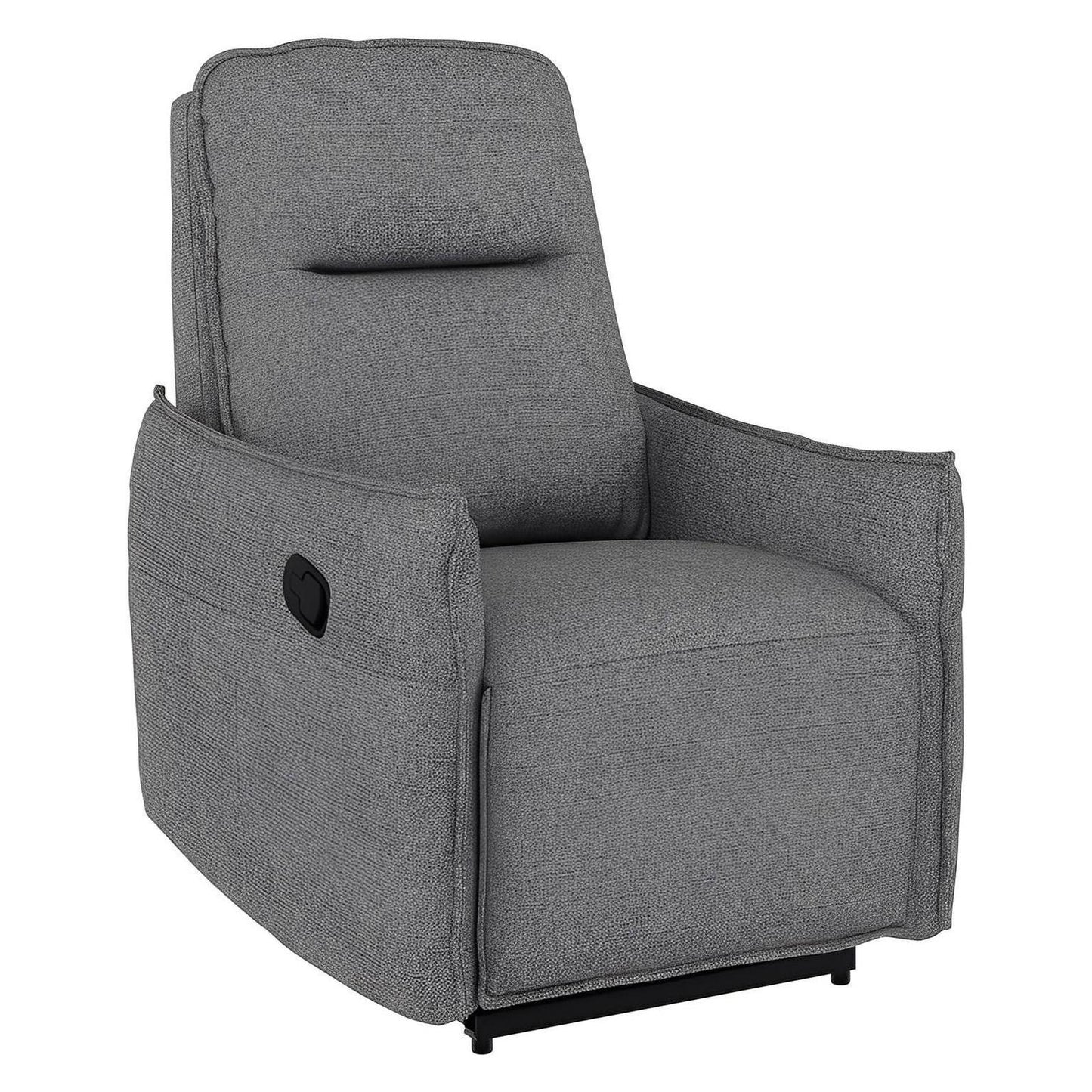 Charcoal Fabric Modern Recliner Chair Pillow-edge seams (2-Pack)