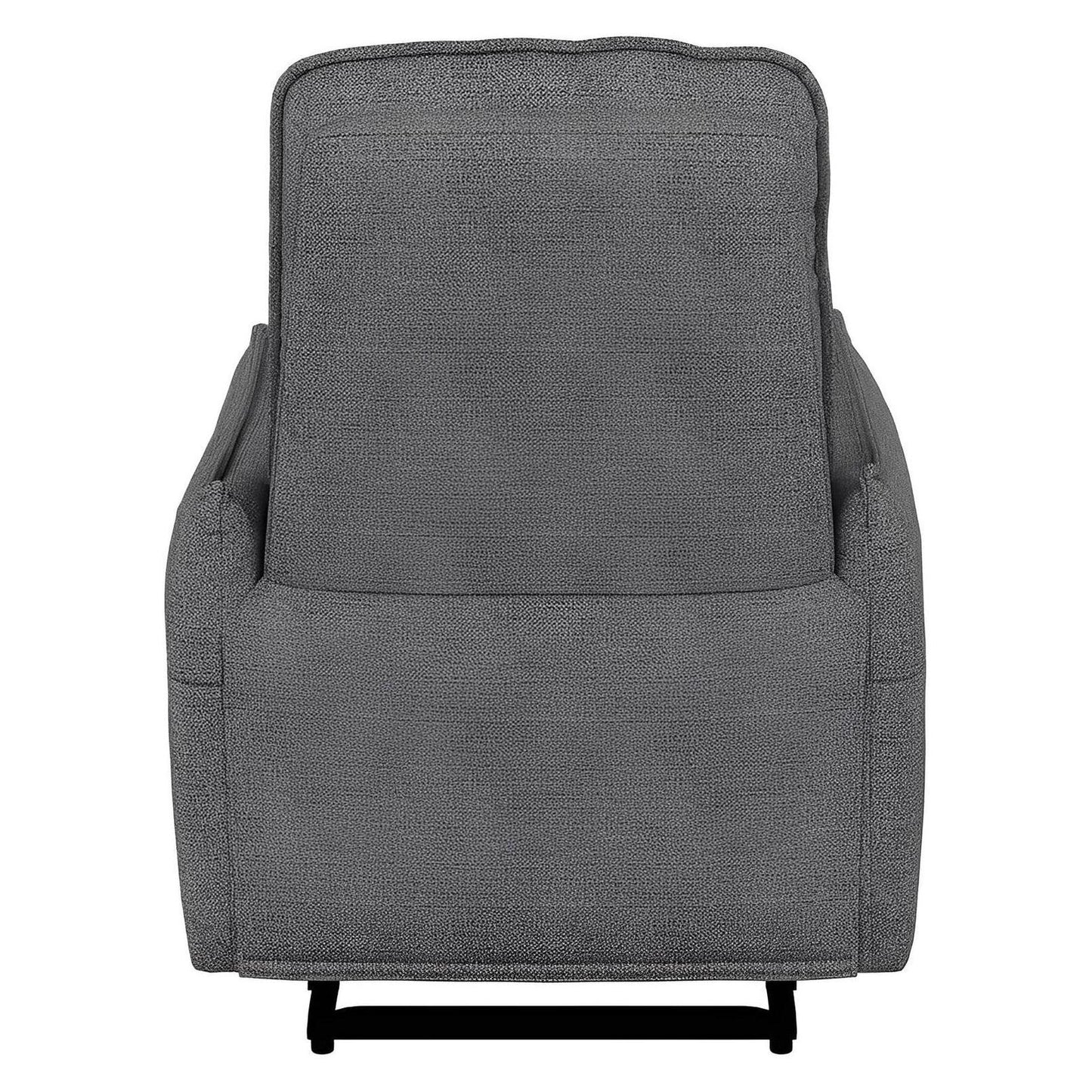 Charcoal Fabric Modern Recliner Chair Pillow-edge seams (2-Pack)