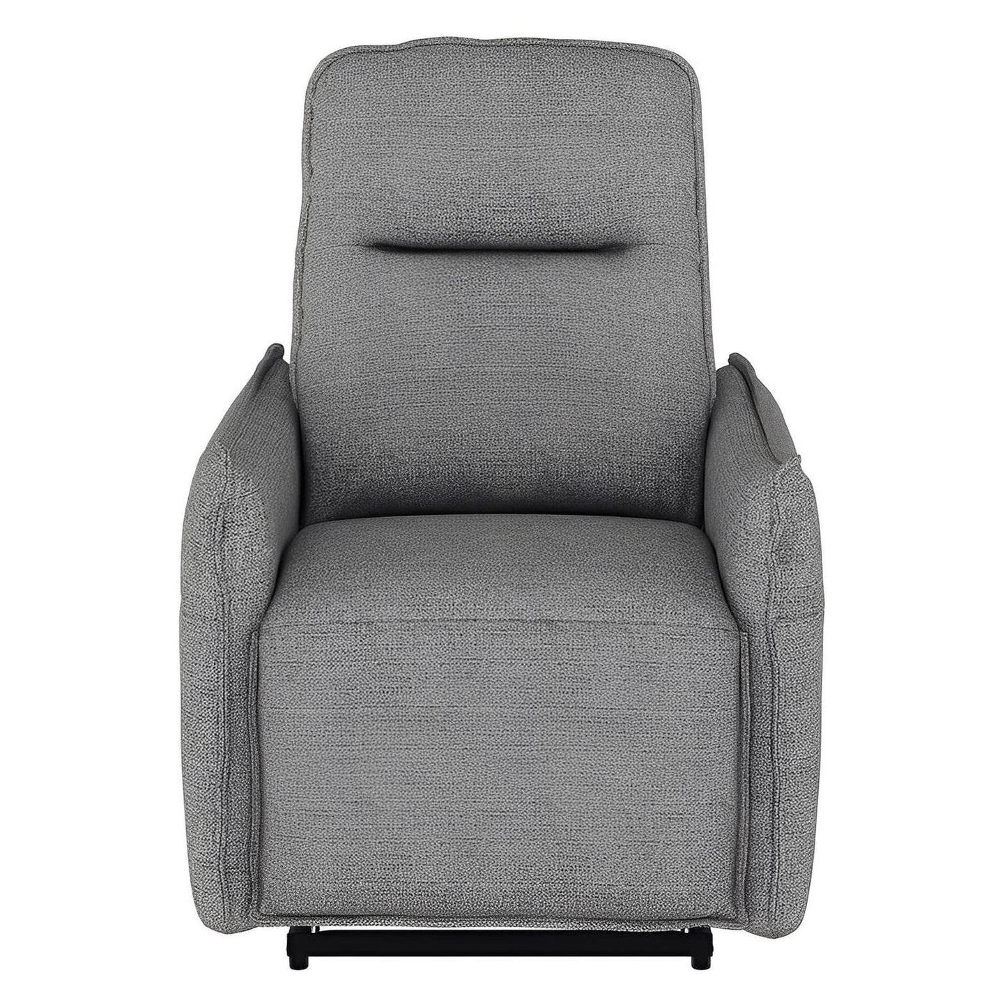 Charcoal Fabric Modern Recliner Chair Pillow-edge seams (2-Pack)