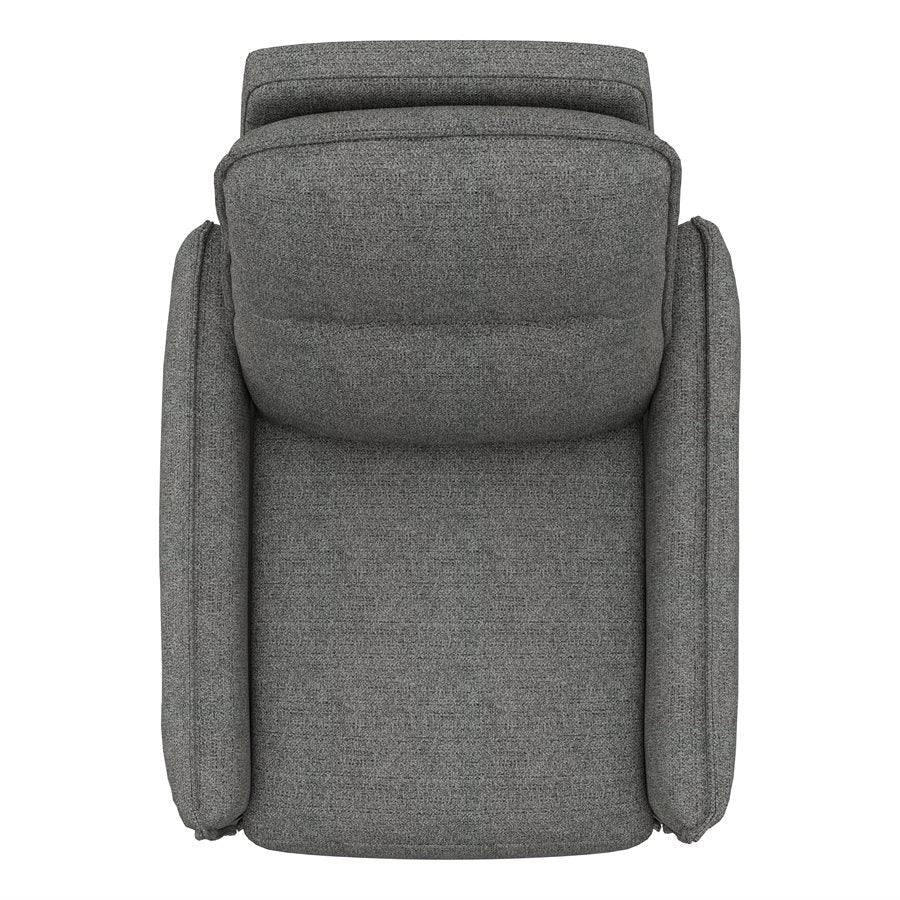 Charcoal Fabric Modern Recliner Chair Pillow-edge seams (2-Pack)