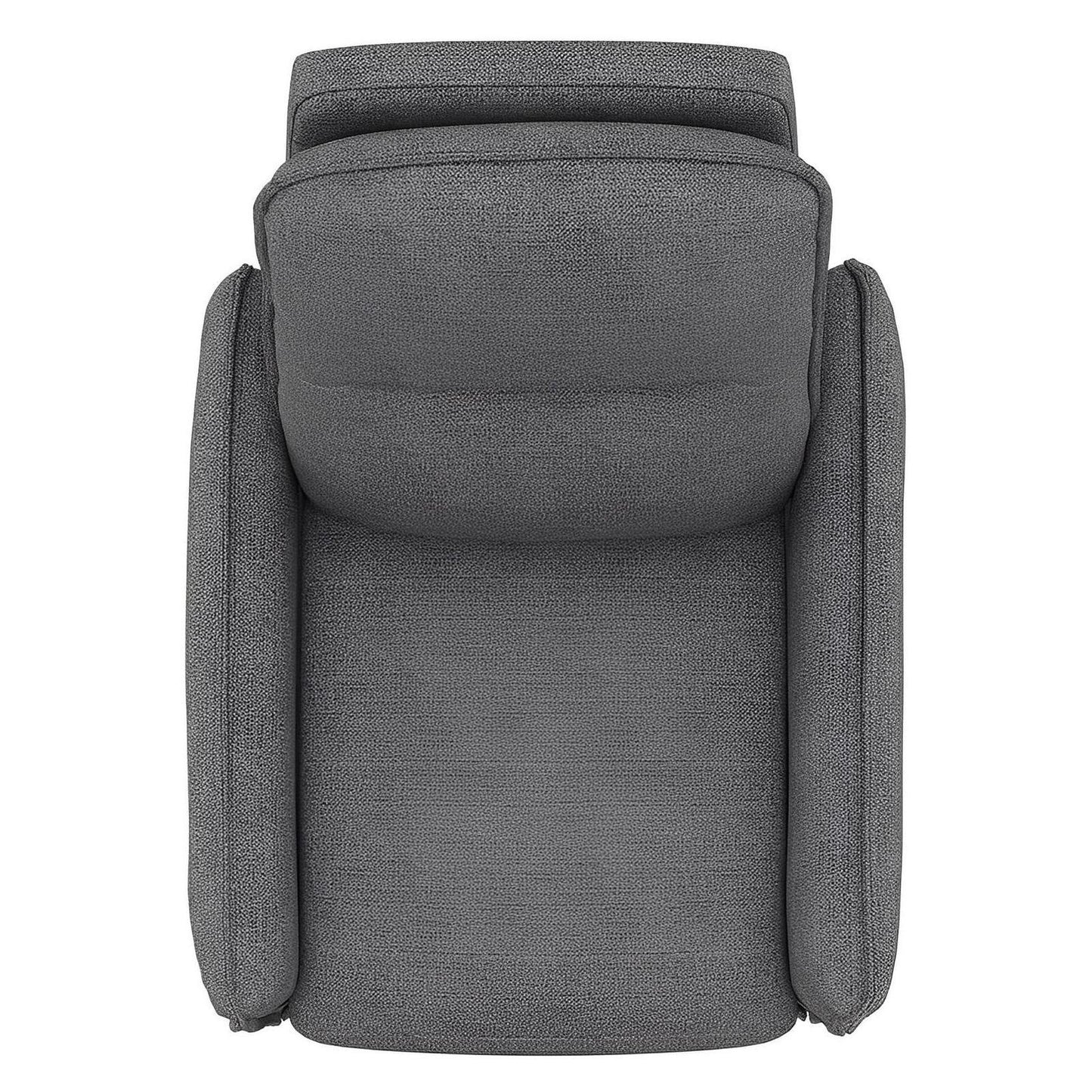 Charcoal Fabric Modern Recliner Chair Pillow-edge seams (2-Pack)