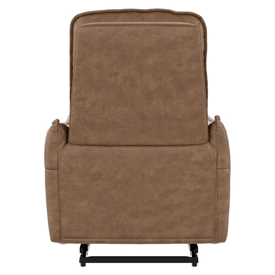 Brown Sanded Pu Fabric Modern Chair Pillow-edge seams (2-Pack)