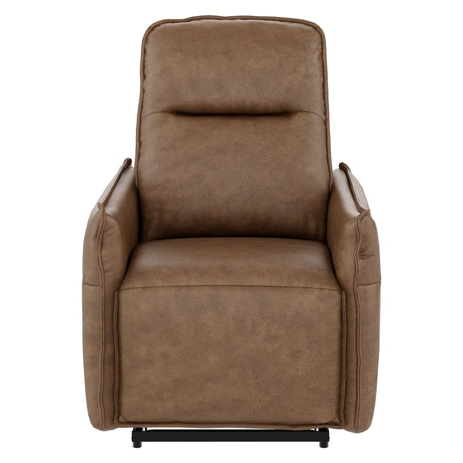 Brown Sanded Pu Fabric Modern Chair Pillow-edge seams (2-Pack)