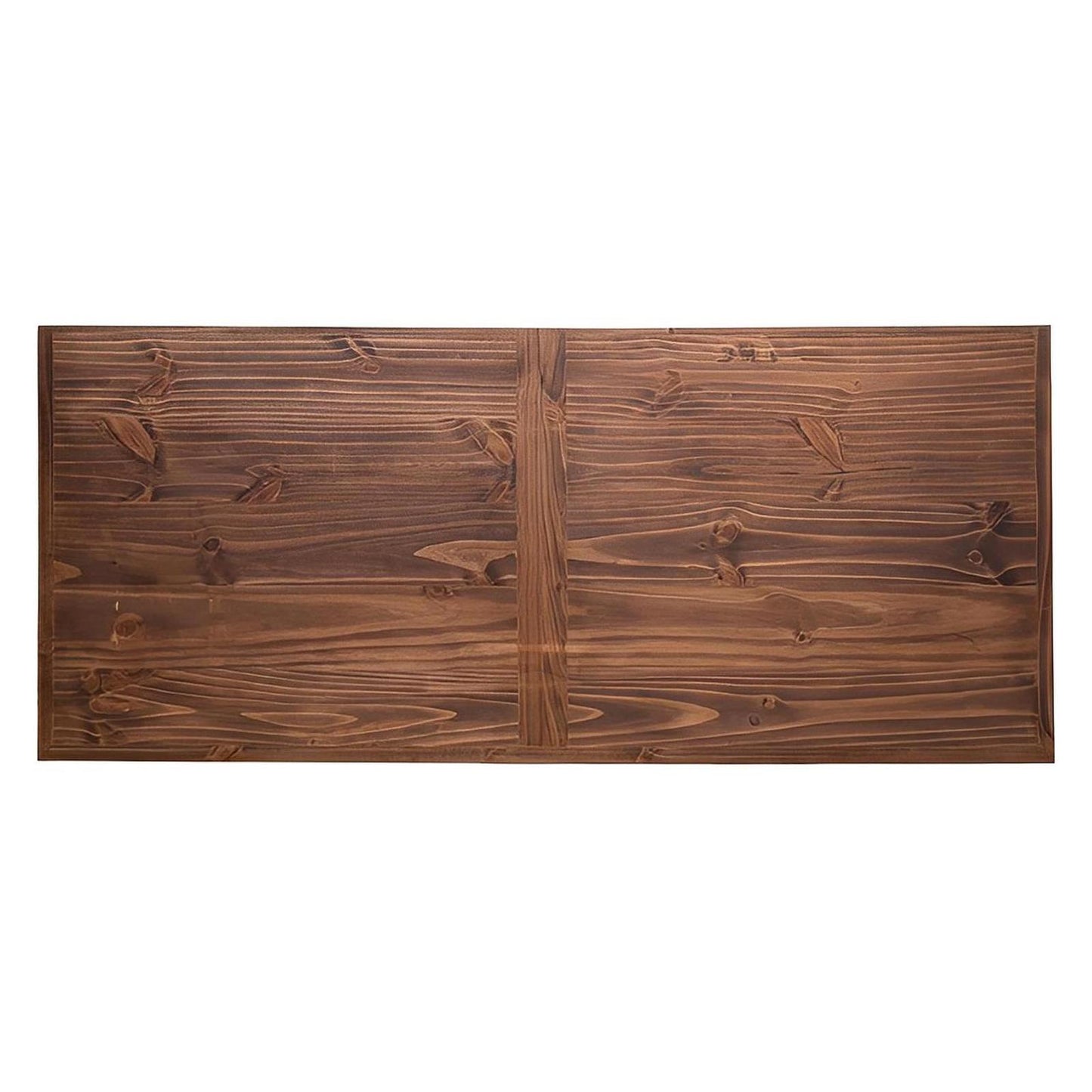 Santiago River Executive Desk – Solid Wood – Hand Crafted – Iron Trim