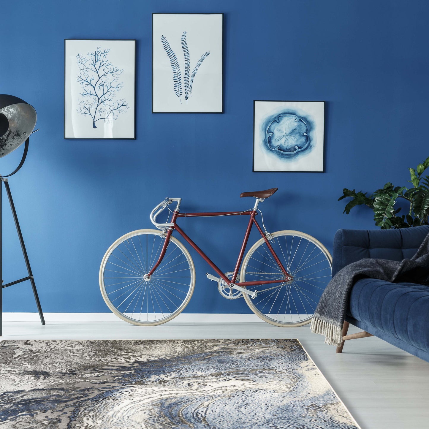 Everest Splash Blue Rug