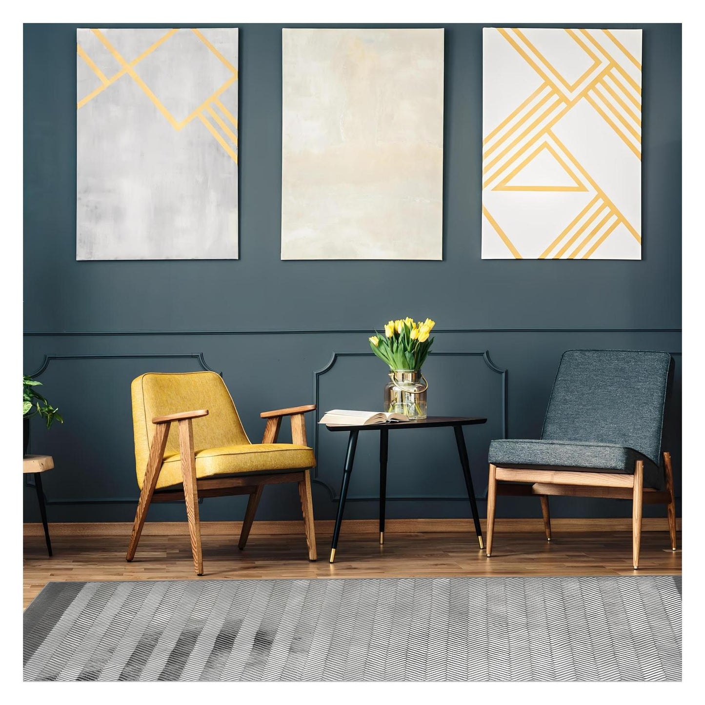 Everest Area Rug Domino Gray 5'3"x7'3" - Ultra Dense, Soft, 12mm pile height