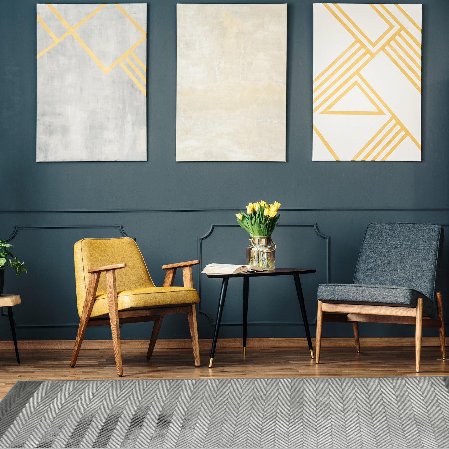 Everest Area Rug Domino Gray 7'10"x9'10" - Ultra Dense, Soft, 12mm pile height