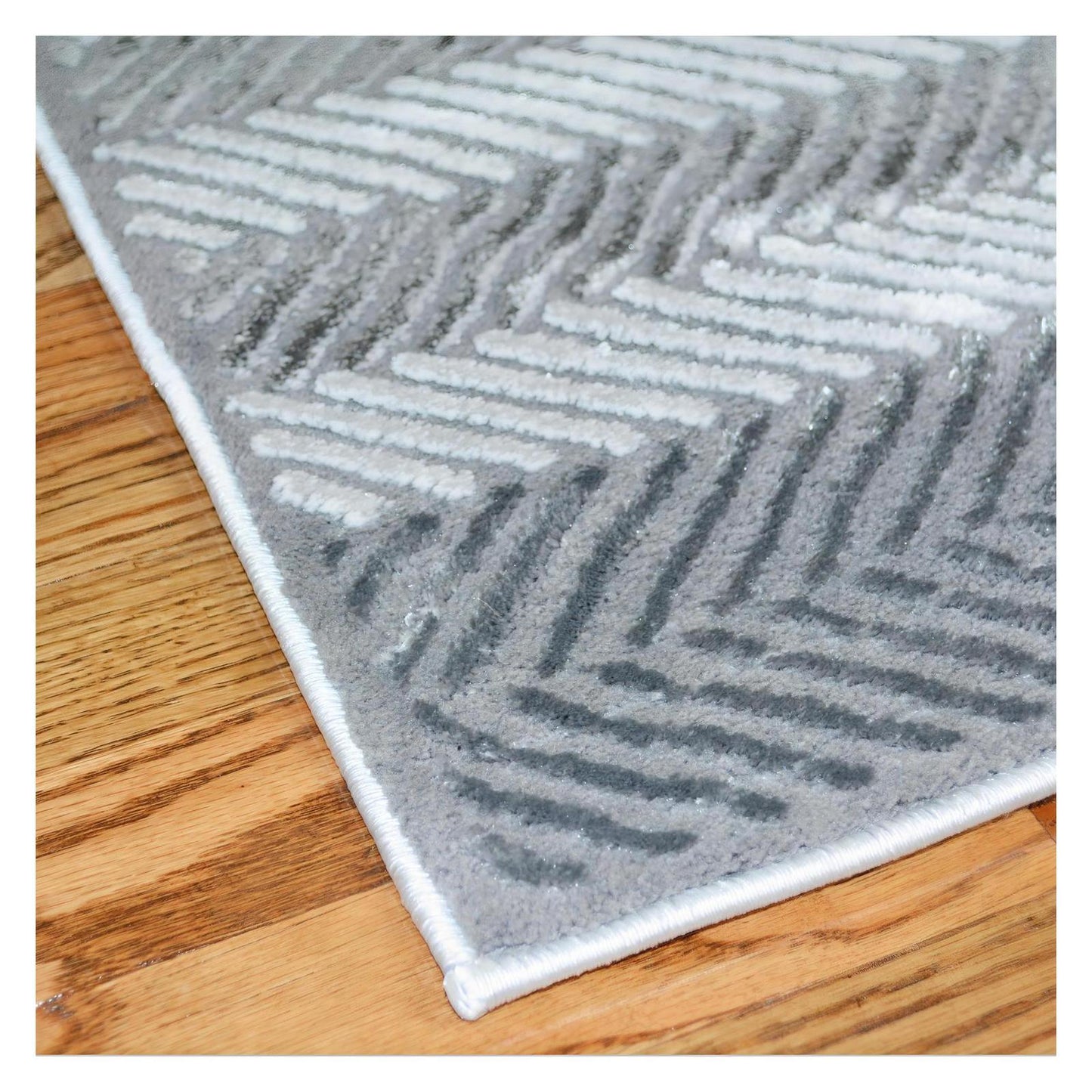 Everest Area Rug Domino Gray 5'3"x7'3" - Ultra Dense, Soft, 12mm pile height