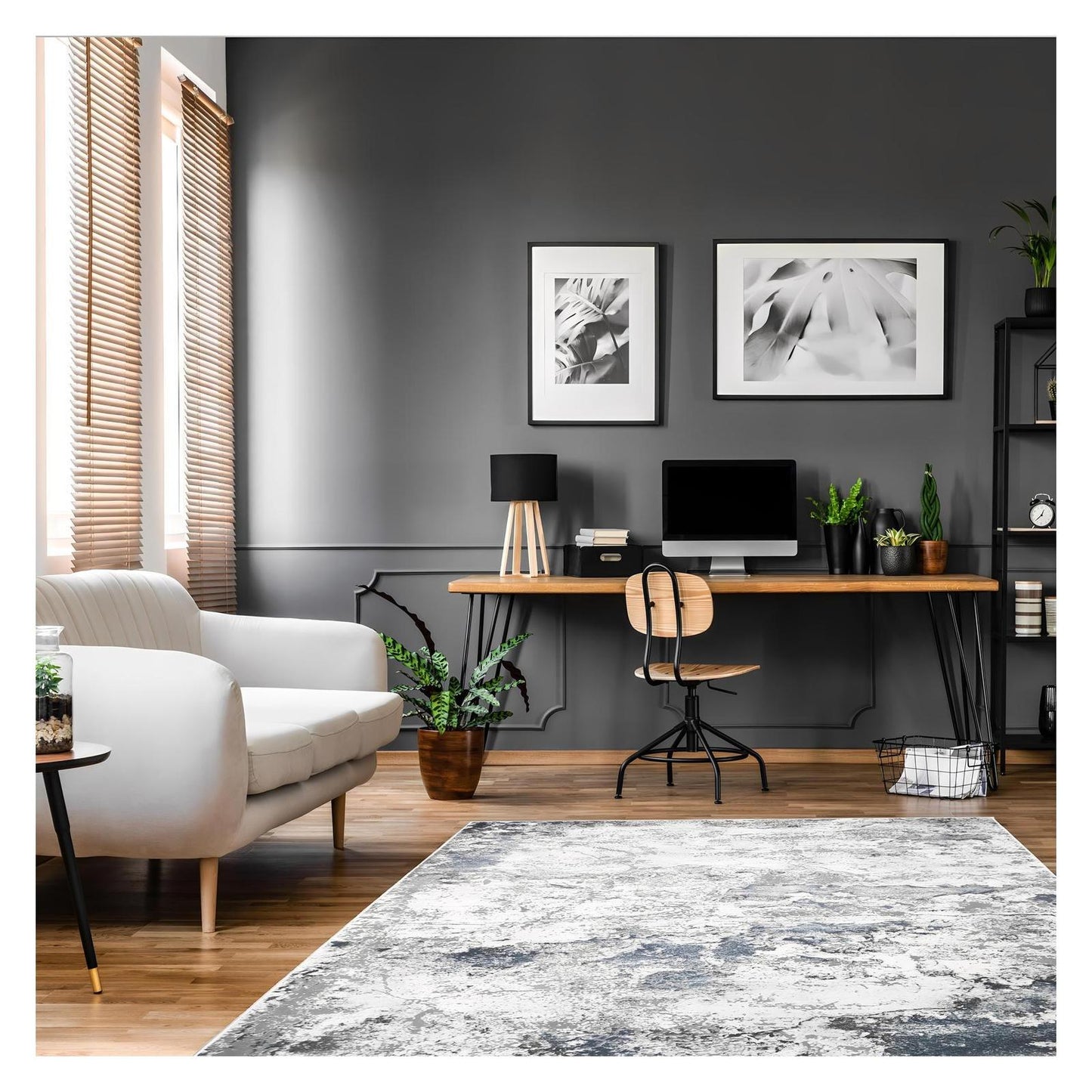 Everest Area Rug Quartz Blue 7'10"x9'10" - Ultra Dense, Soft, 12mm pile height