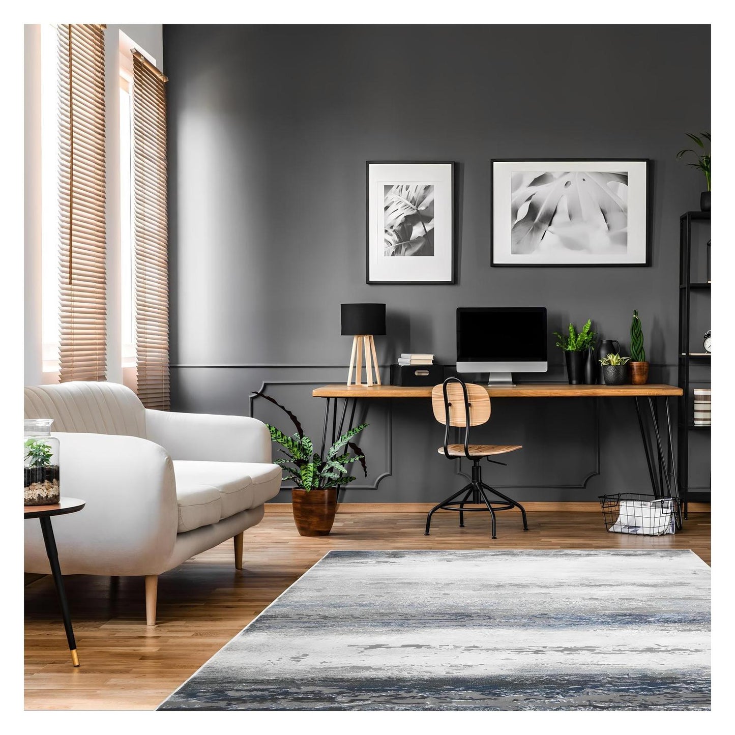 Everest Area Rug Nova Blue 5'3"x7'3" - Ultra Dense, Soft, 12mm pile height