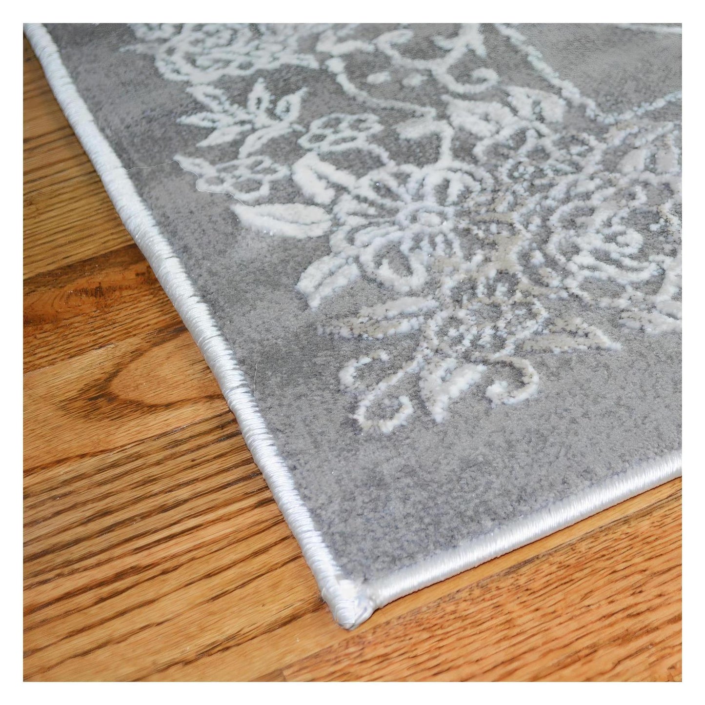 Everest Area Rug Brooklyn Gray 7'10" Round - Ultra Dense, Soft, 12mm pile height