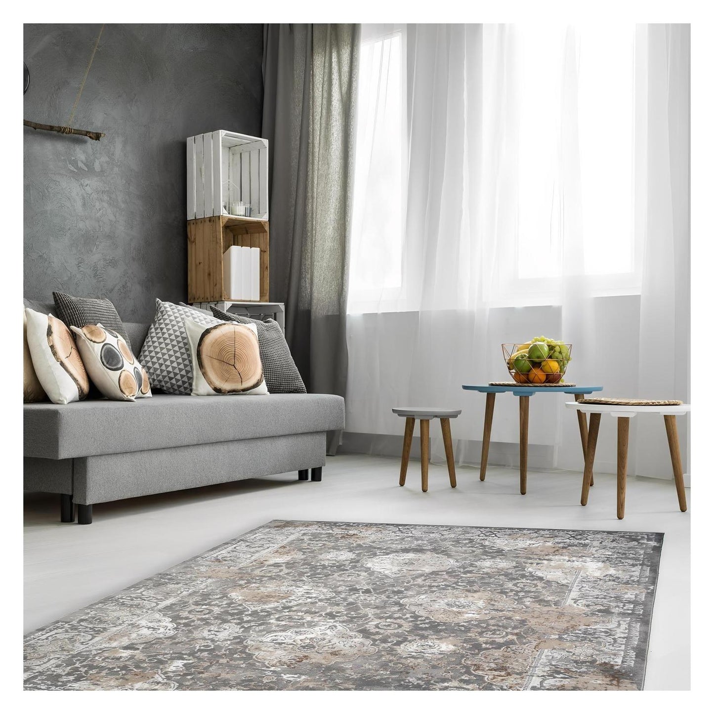 Everest Area Rug Brooklyn Gray 5'3"x7'3" - Ultra Dense, Soft, 12mm pile height