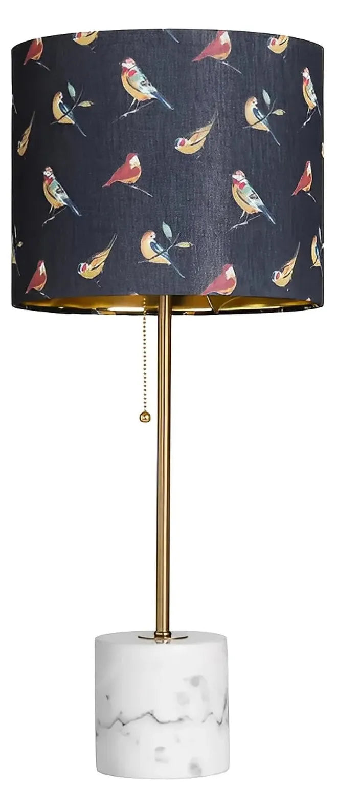 Birds of Foxboro Table Lamps (2-Pack), White Marble Base