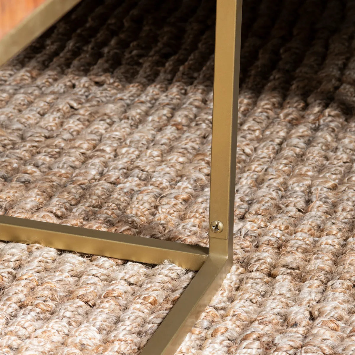 Ashwind Rectangular Laser Cut Acacia And Iron Cocktail or Coffee Table