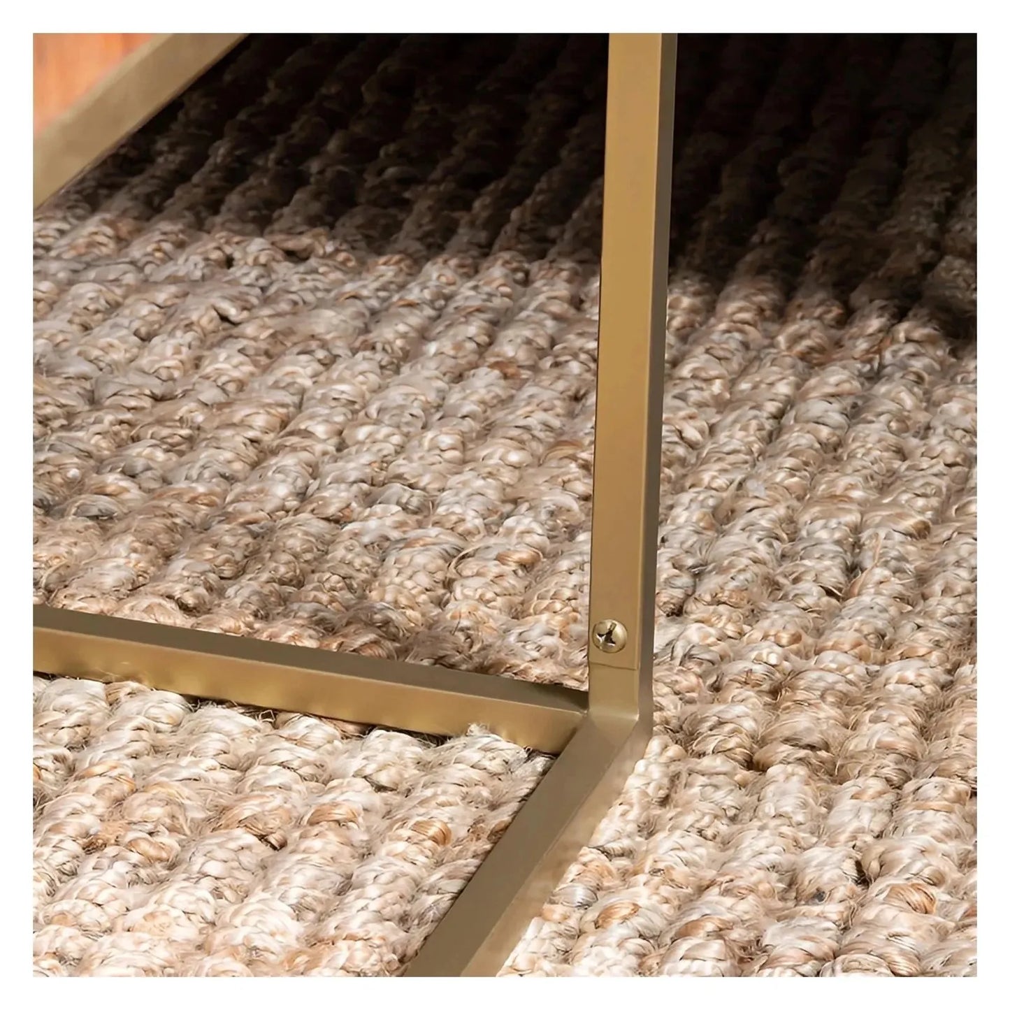 Ashwind Rectangular Laser Cut Acacia And Iron Cocktail or Coffee Table