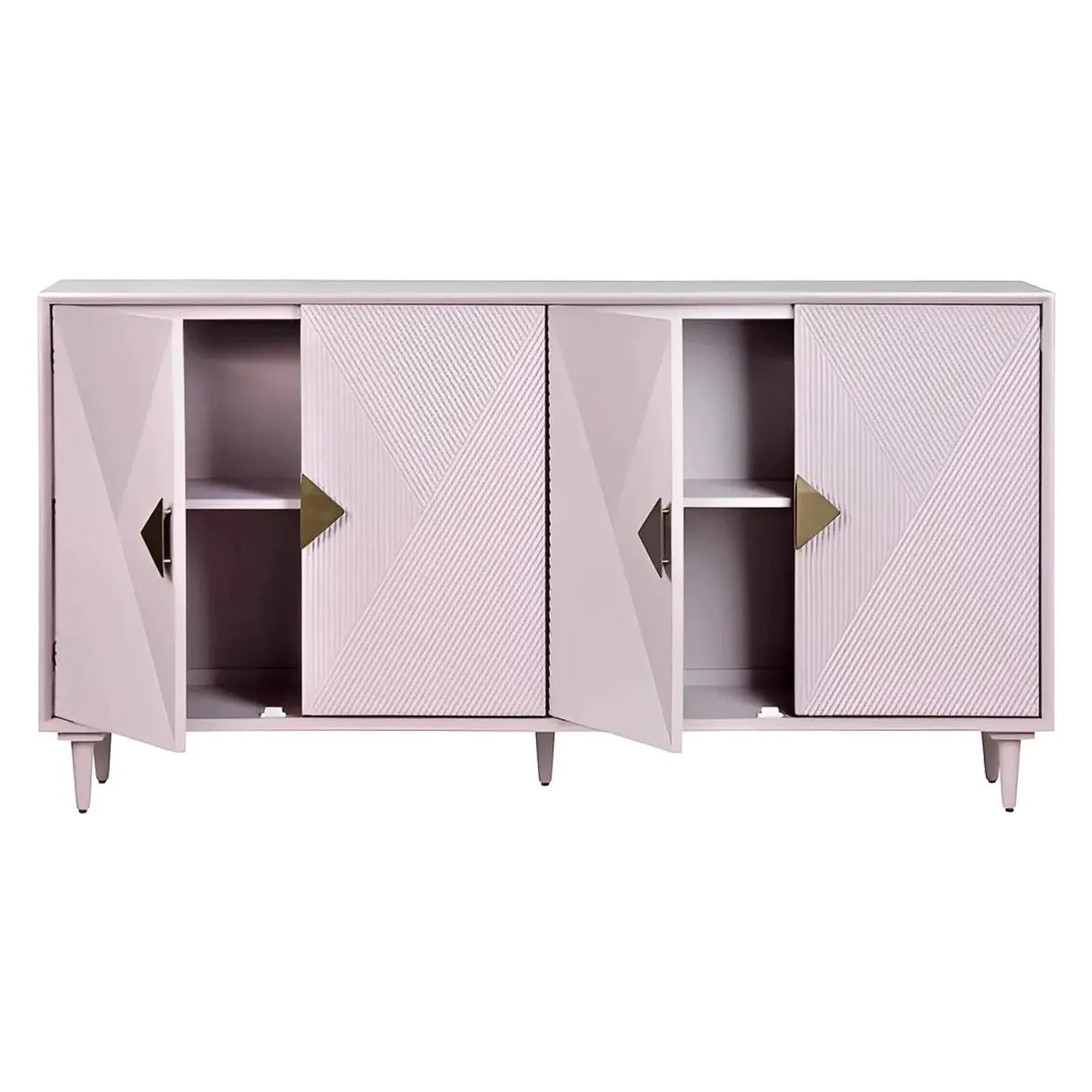 Oakmere 72" Lavender 4-Door Media Credenza - Contemporary