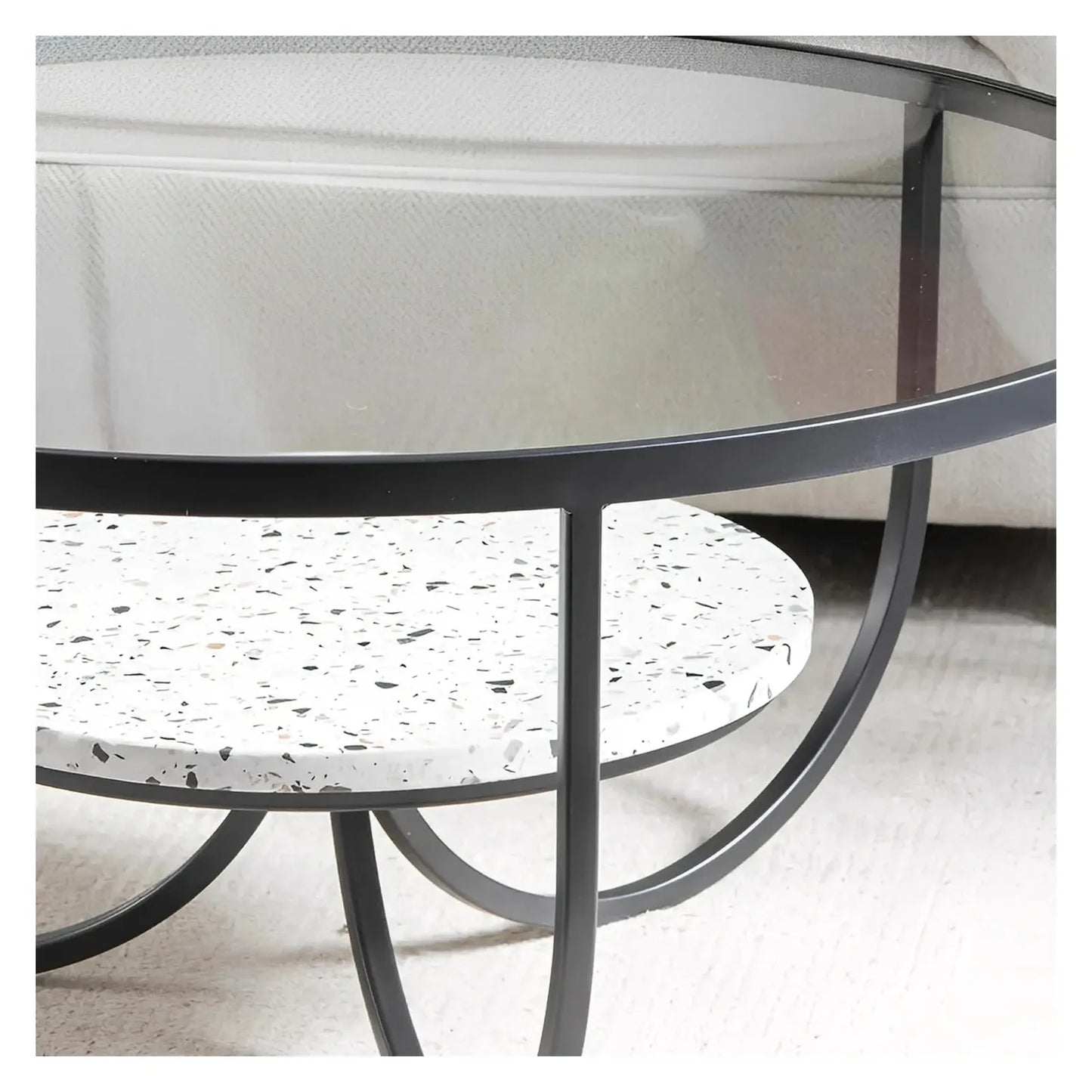 Clayborne Round 33" Terrazzo Cocktail or Coffee Table