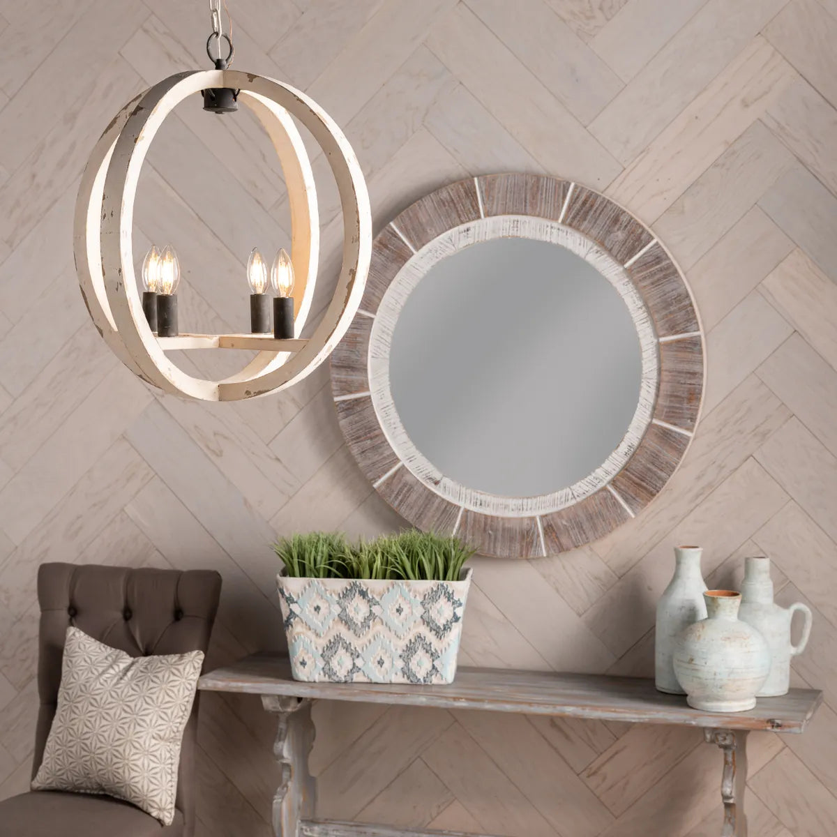 Jolla Wood Sphere Pendant Light