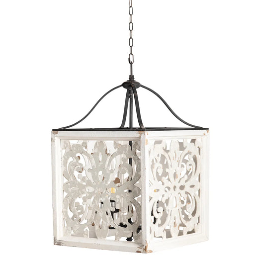 Mariah 29" Wood And Metal Pendant Light