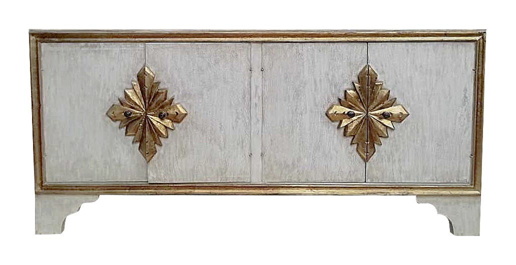 Savoy Ivory Dining Room Buffet Table with Handcrafted Elegance 20 x 78 x 36.5