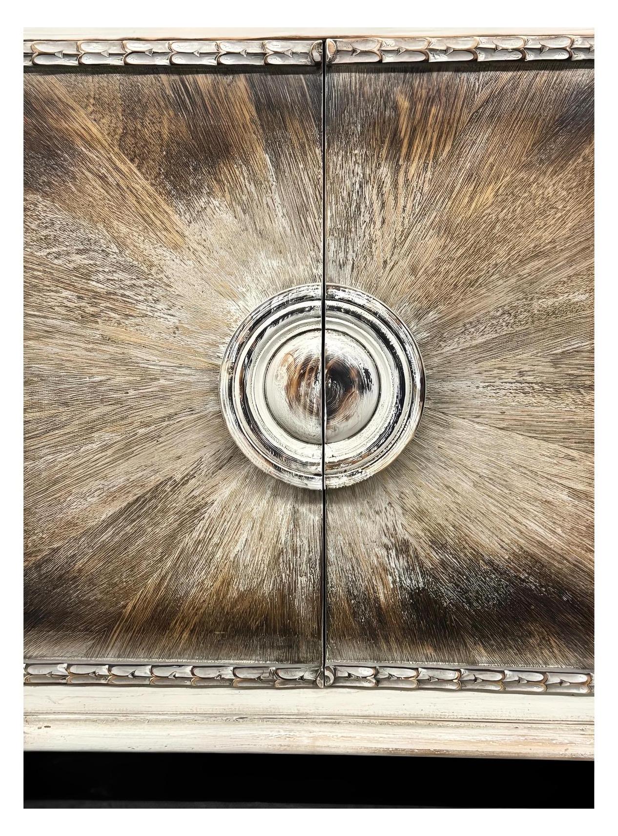 Chamerolles Ivory Handcrafted Dining Room Buffet Table In Antique Finish 19.5 x 78 x 36