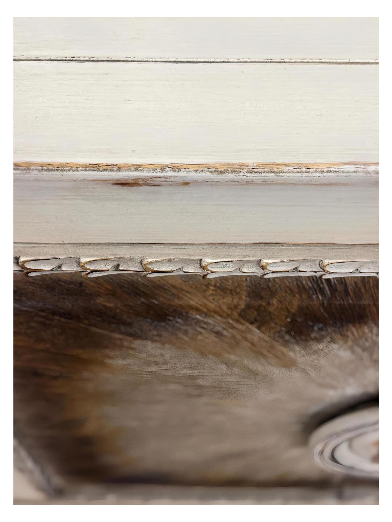 Chamerolles Ivory Handcrafted Dining Room Buffet Table In Antique Finish 19.5 x 78 x 36