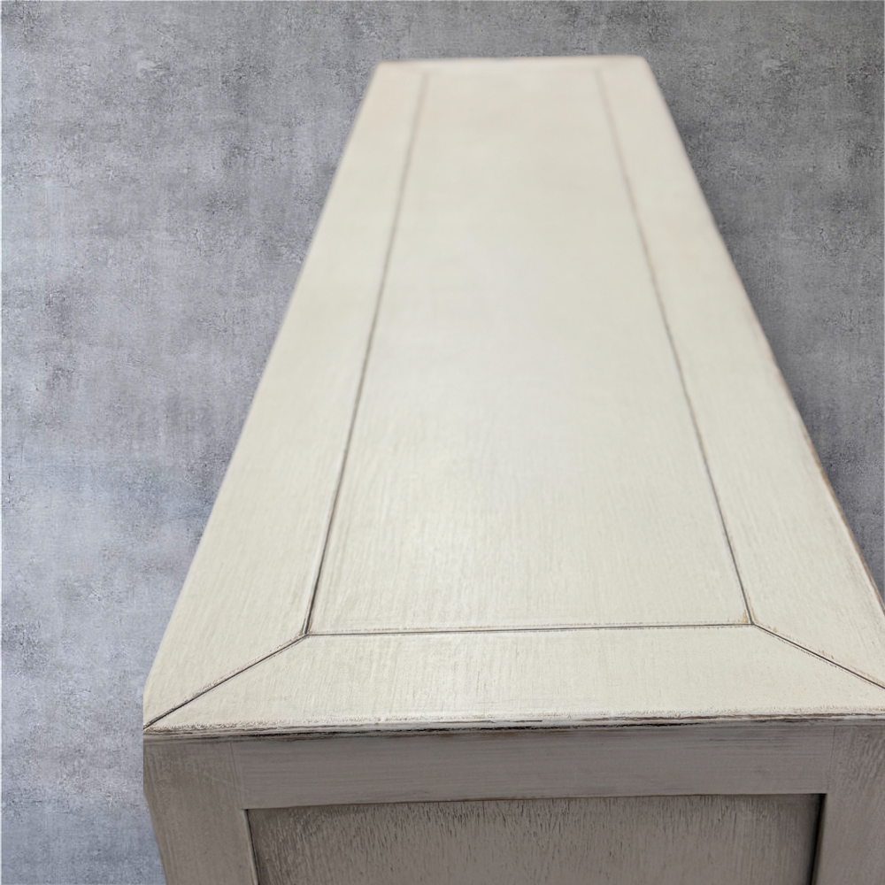 Chamerolles Ivory Handcrafted Dining Room Buffet Table In Antique Finish 19.5 x 78 x 36