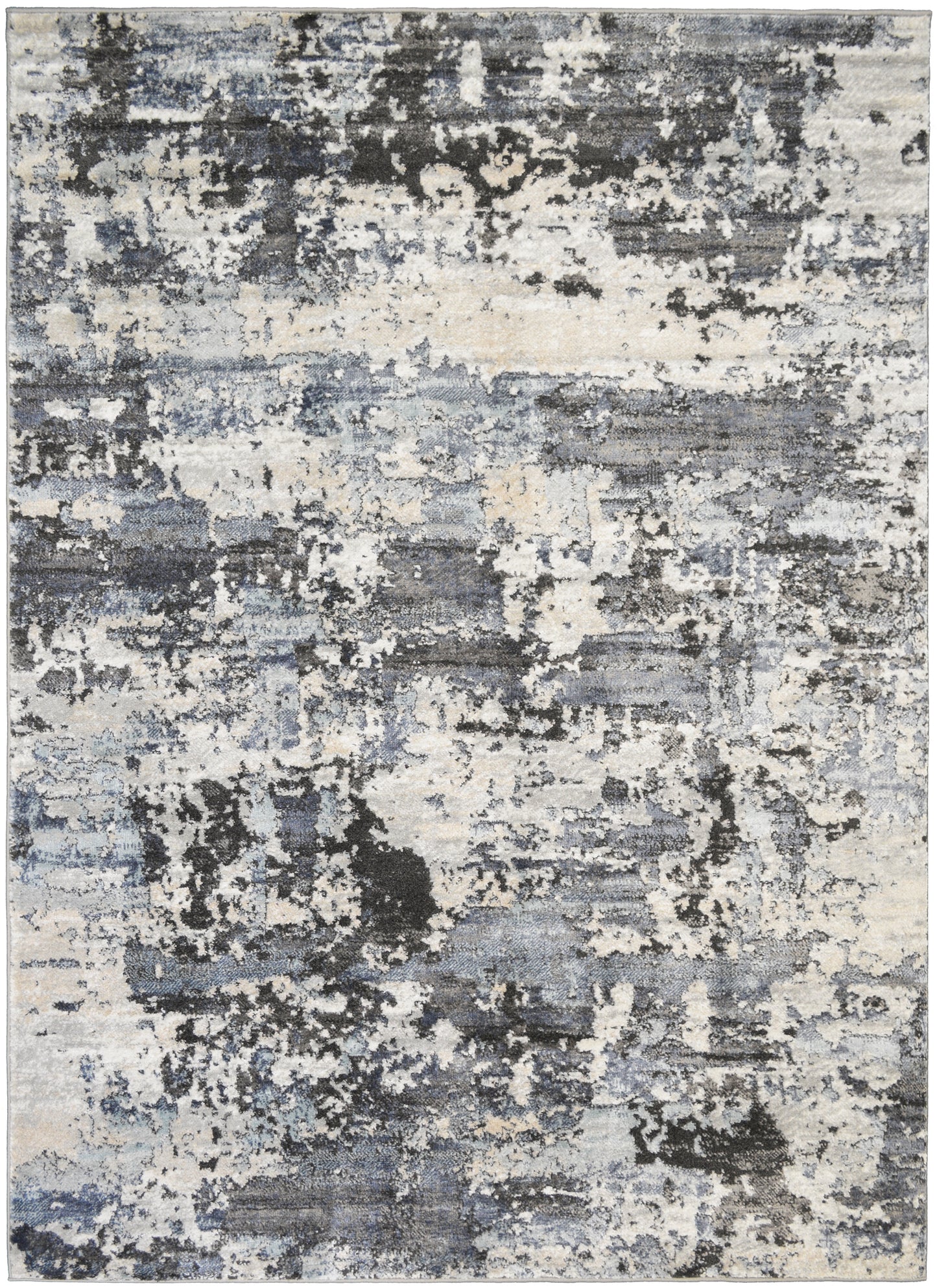 Firenze Area Rug Blissful Blue 7'10"x9'10" Traditional Design, Low-Profile 9mm pile height, Thin