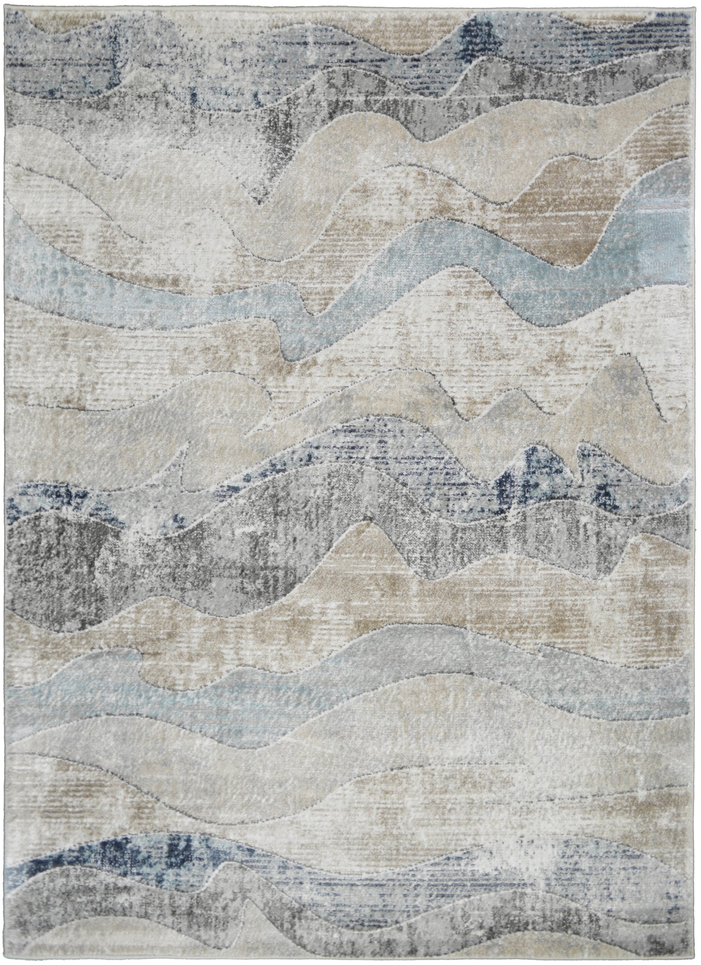 Firenze Area Rug Marvel Ivory 7'10"x9'10" Traditional Design, Low-Profile 9mm pile height, Thin