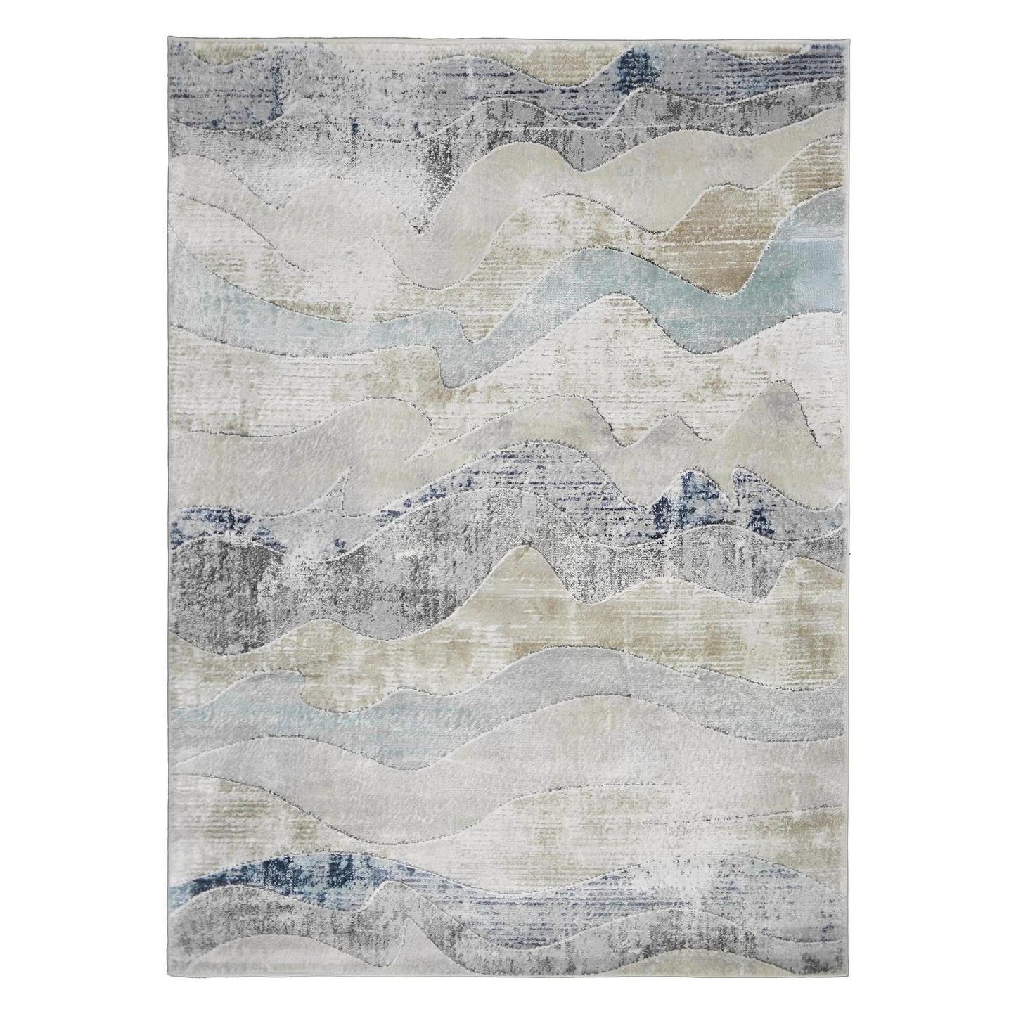 Firenze Area Rug Marvel Ivory 7'10"x9'10" Traditional Design, Low-Profile 9mm pile height, Thin