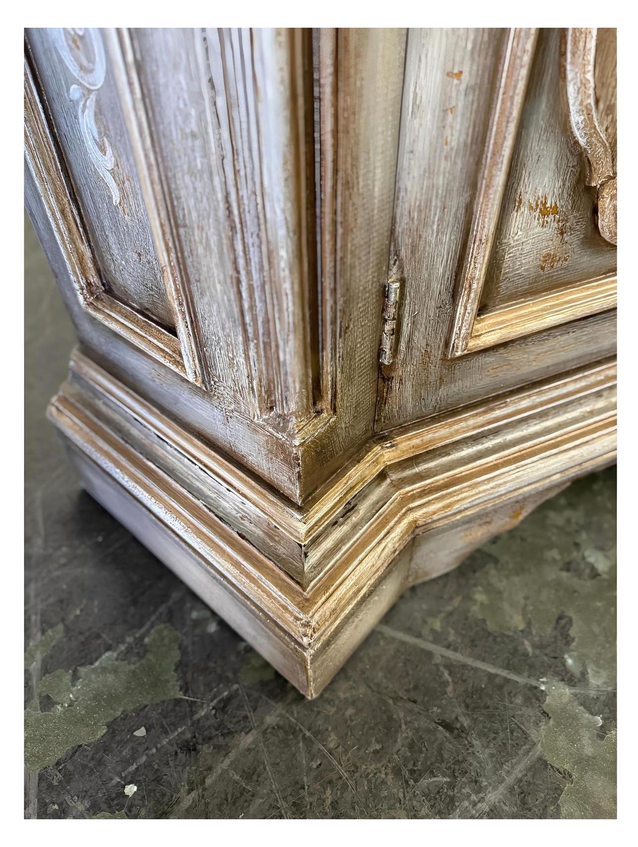 Madrid Antique Gray Distressed Dining Room Buffet Table 24 X 92.5 X 42