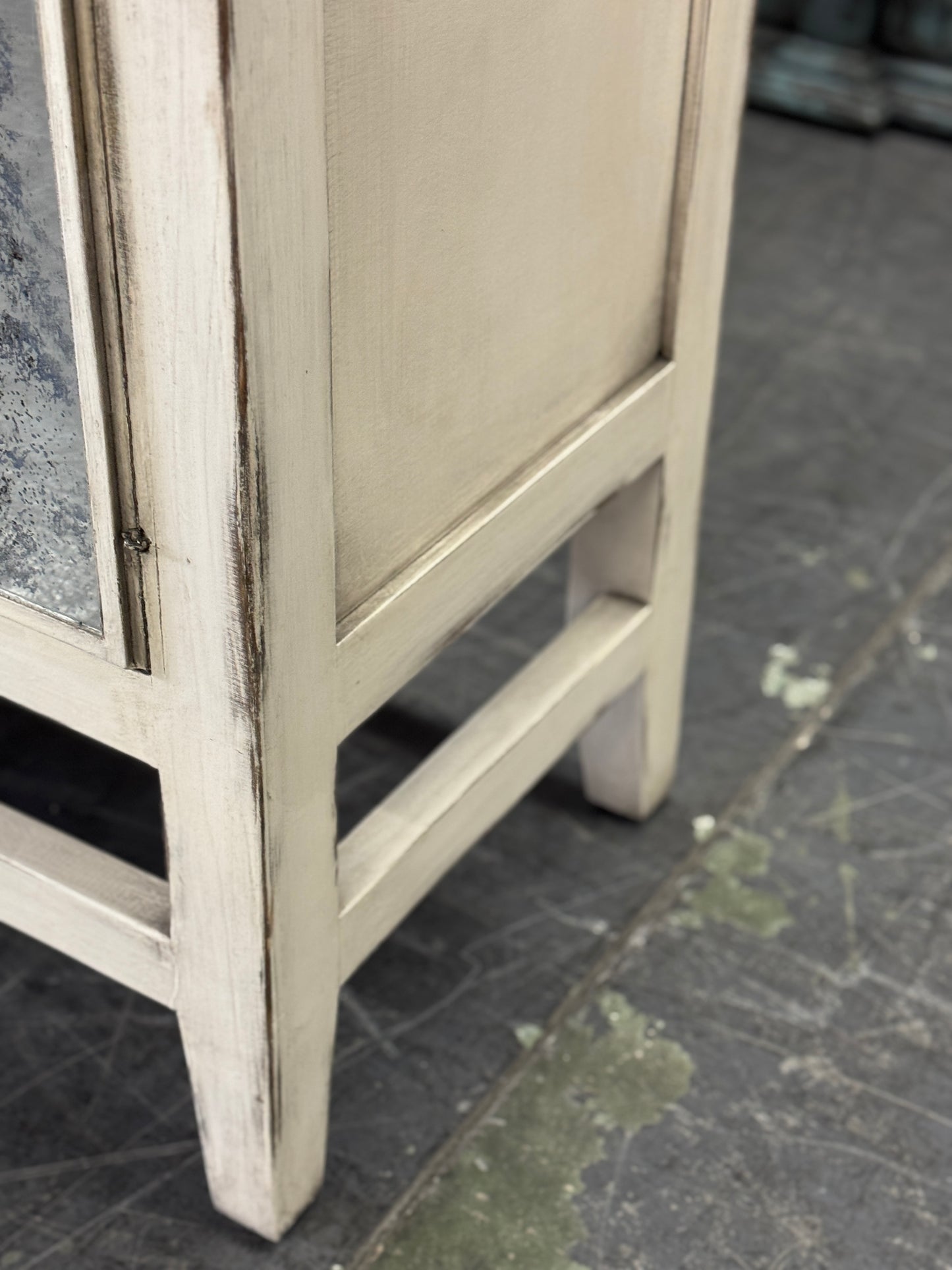 Orleans Antique Silver Dining Room Buffet Table Hand-Finished - 18.5 x 78 x 36