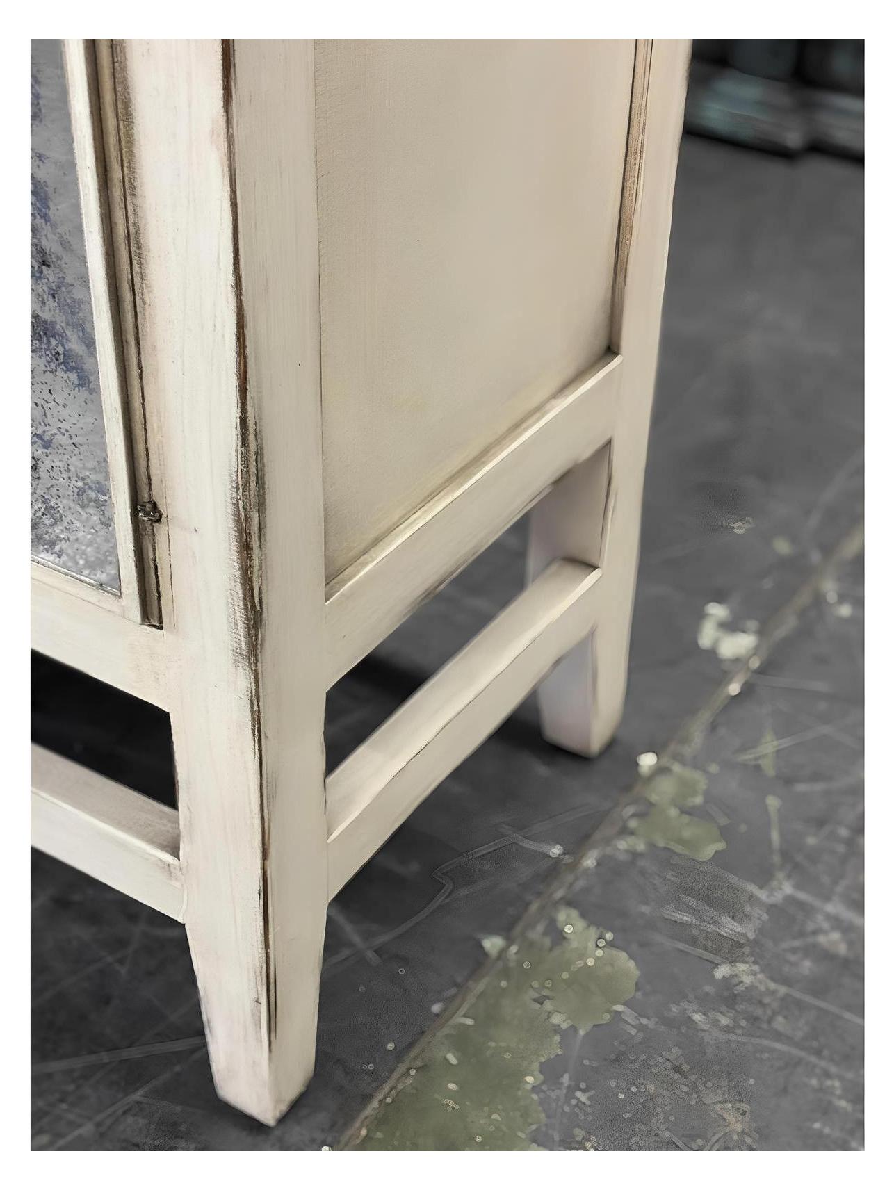 Orleans Antique Silver Dining Room Buffet Table Hand-Finished - 18.5 x 78 x 36