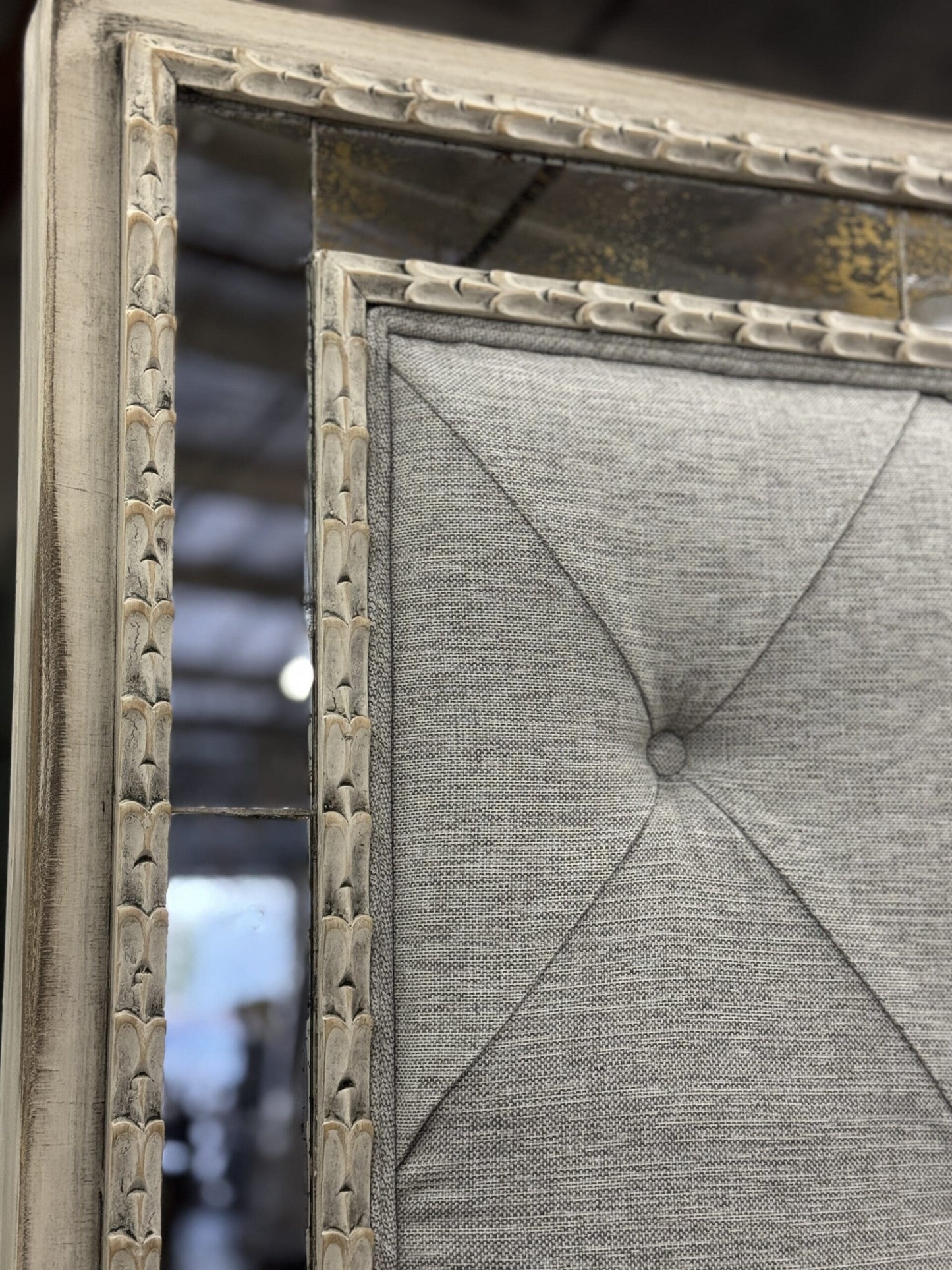 ISABELLE BEDROOM SET | 87" Tall | Antique Mirror Details | Includes Delivery and Assembly