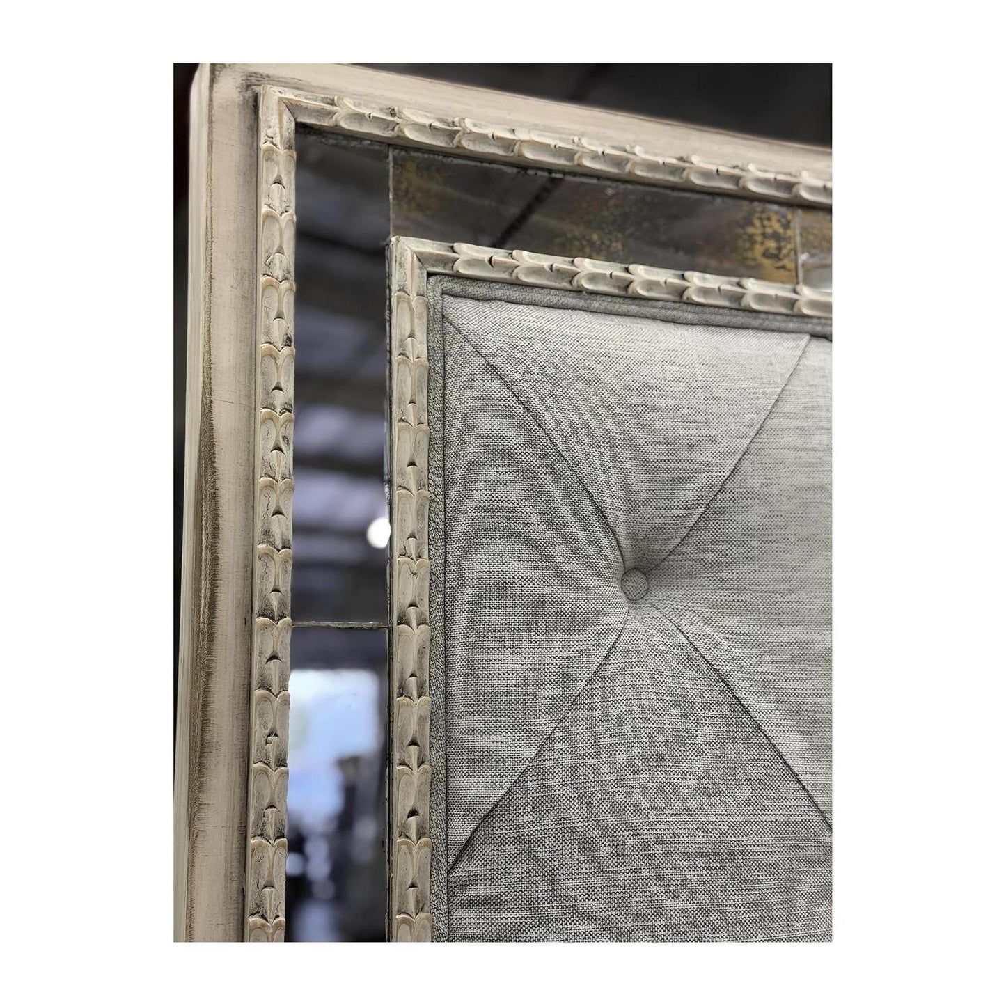 ISABELLE BEDROOM SET | 87" Tall | Antique Mirror Details | Includes Delivery and Assembly