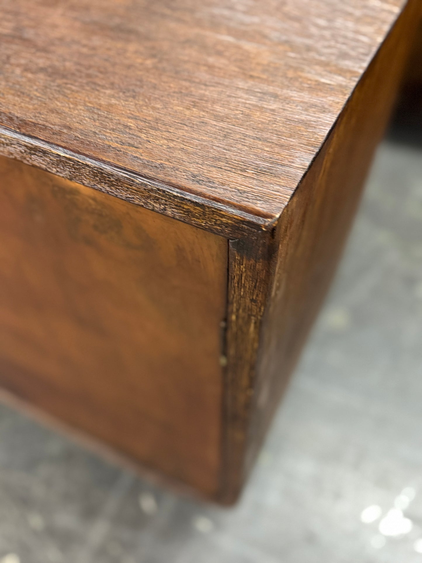 Loire Valley Manor Walnut Handcrafted Dining Buffet Table with Solid Wood Storage