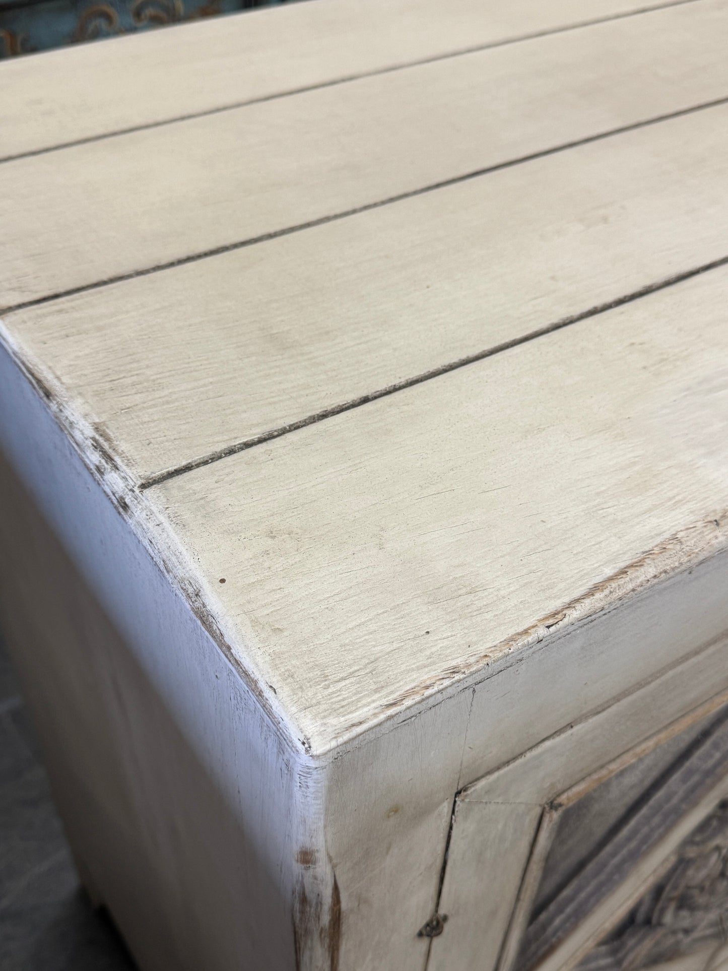 Avignon Ivory Handcrafted Dining Room Buffet Table 20 x 60 x 36 - Elegant Vintage Accent