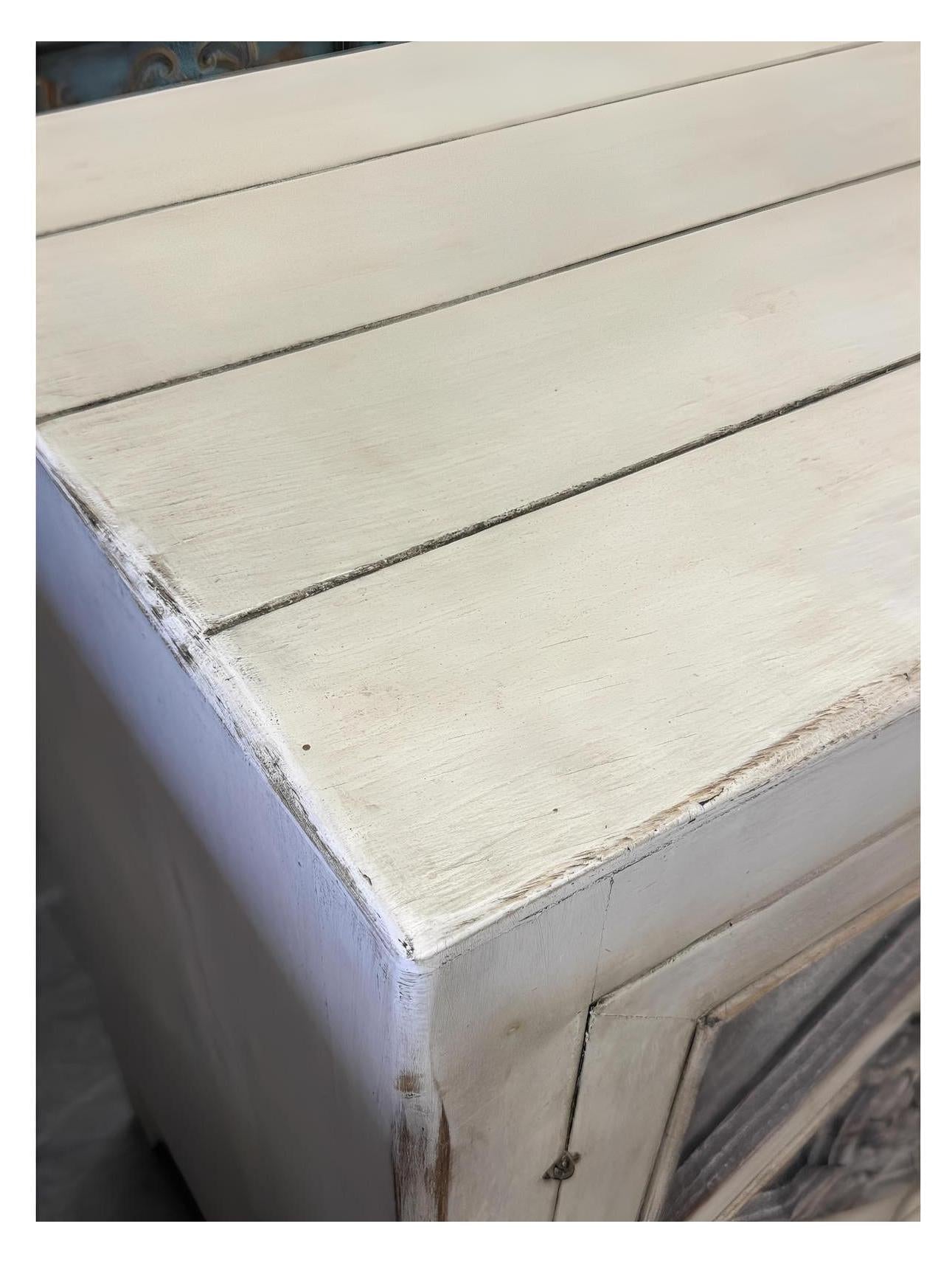 Avignon Ivory Handcrafted Dining Room Buffet Table 20 x 60 x 36 - Elegant Vintage Accent