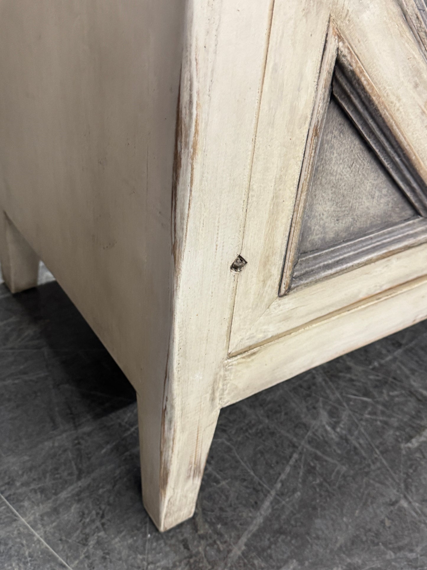 Avignon Ivory Handcrafted Dining Room Buffet Table 20 x 60 x 36 - Elegant Vintage Accent