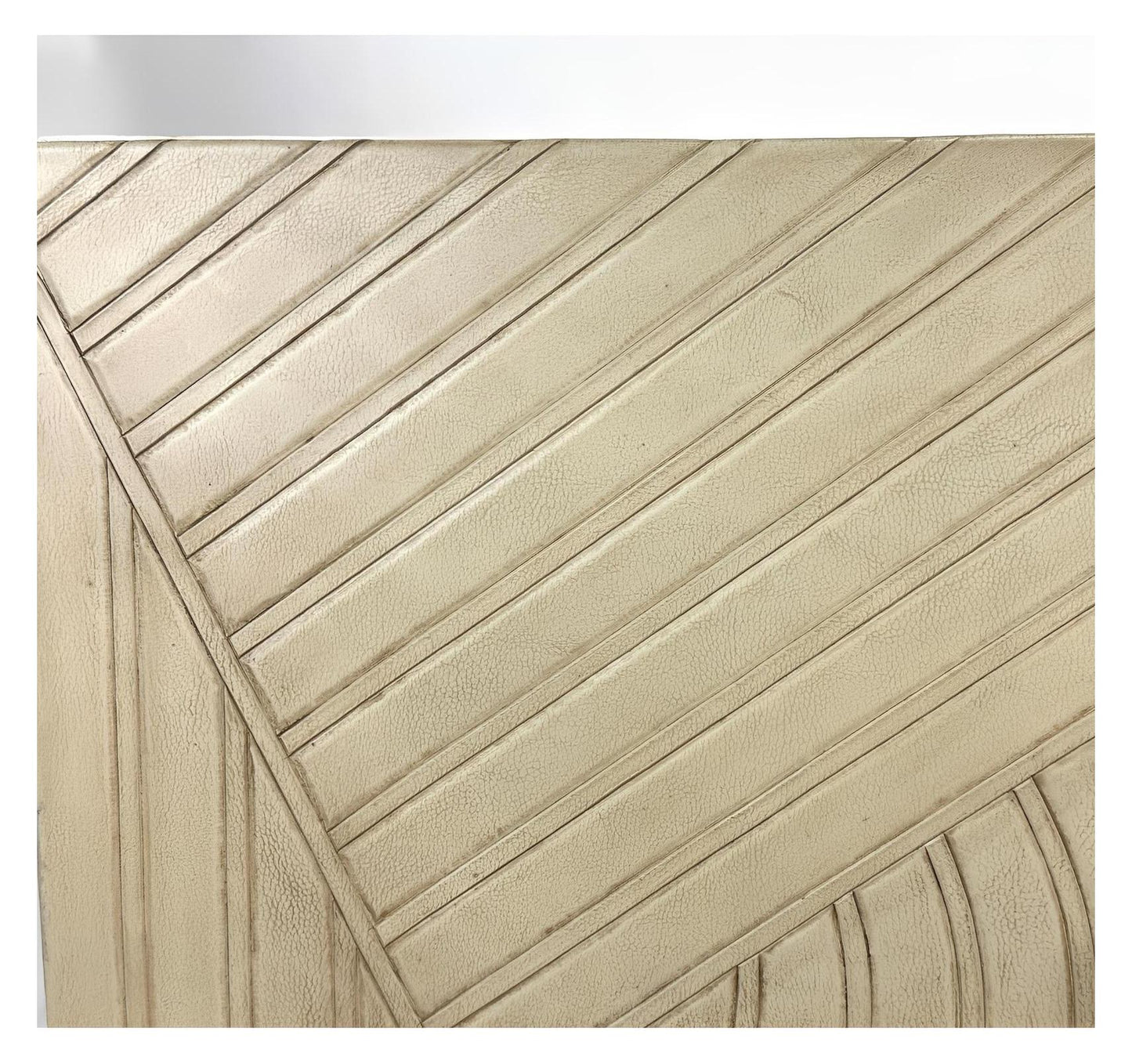 Entraygues Chest, Weathered White, Carved Geometric Panels