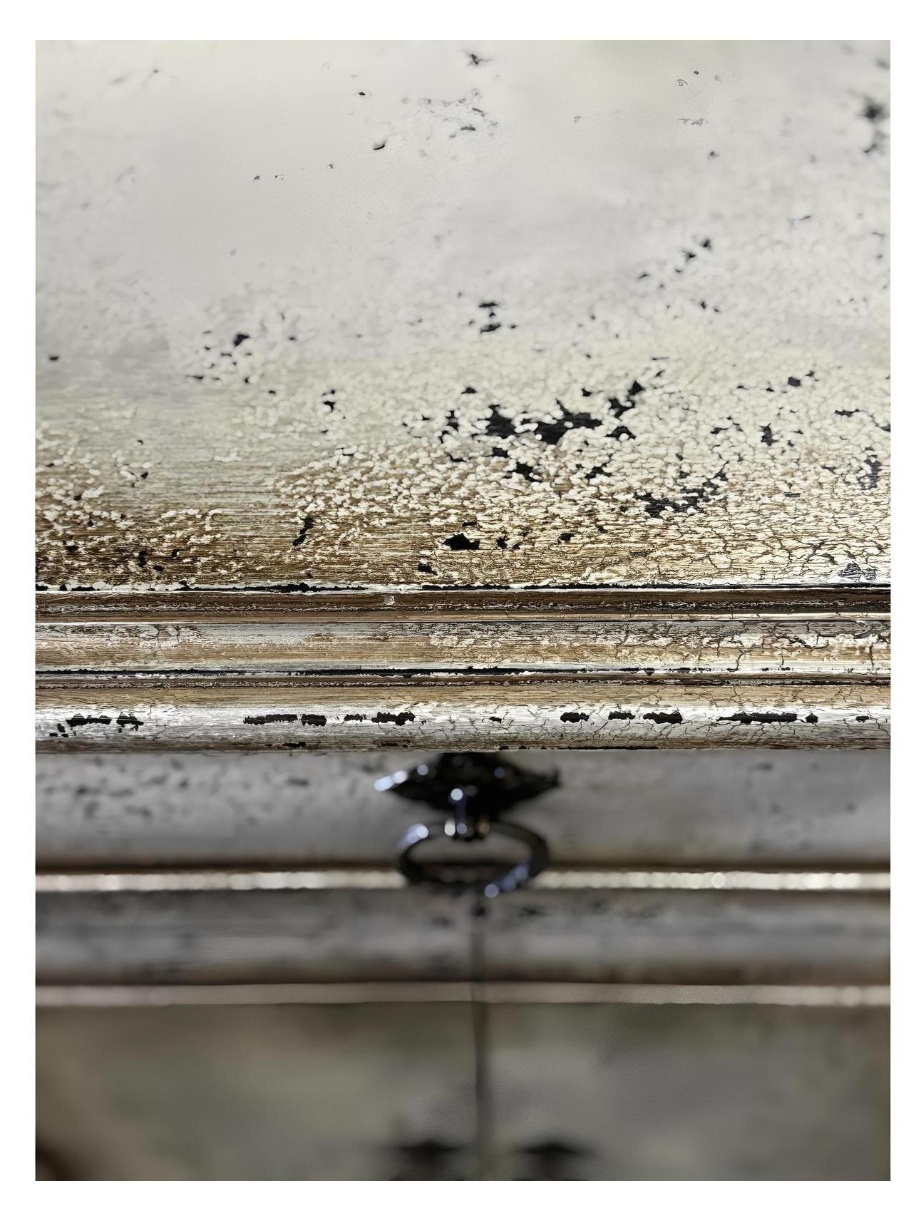 Blois-Inspired Ivory Distressed European Handcrafted Dining Buffet Table