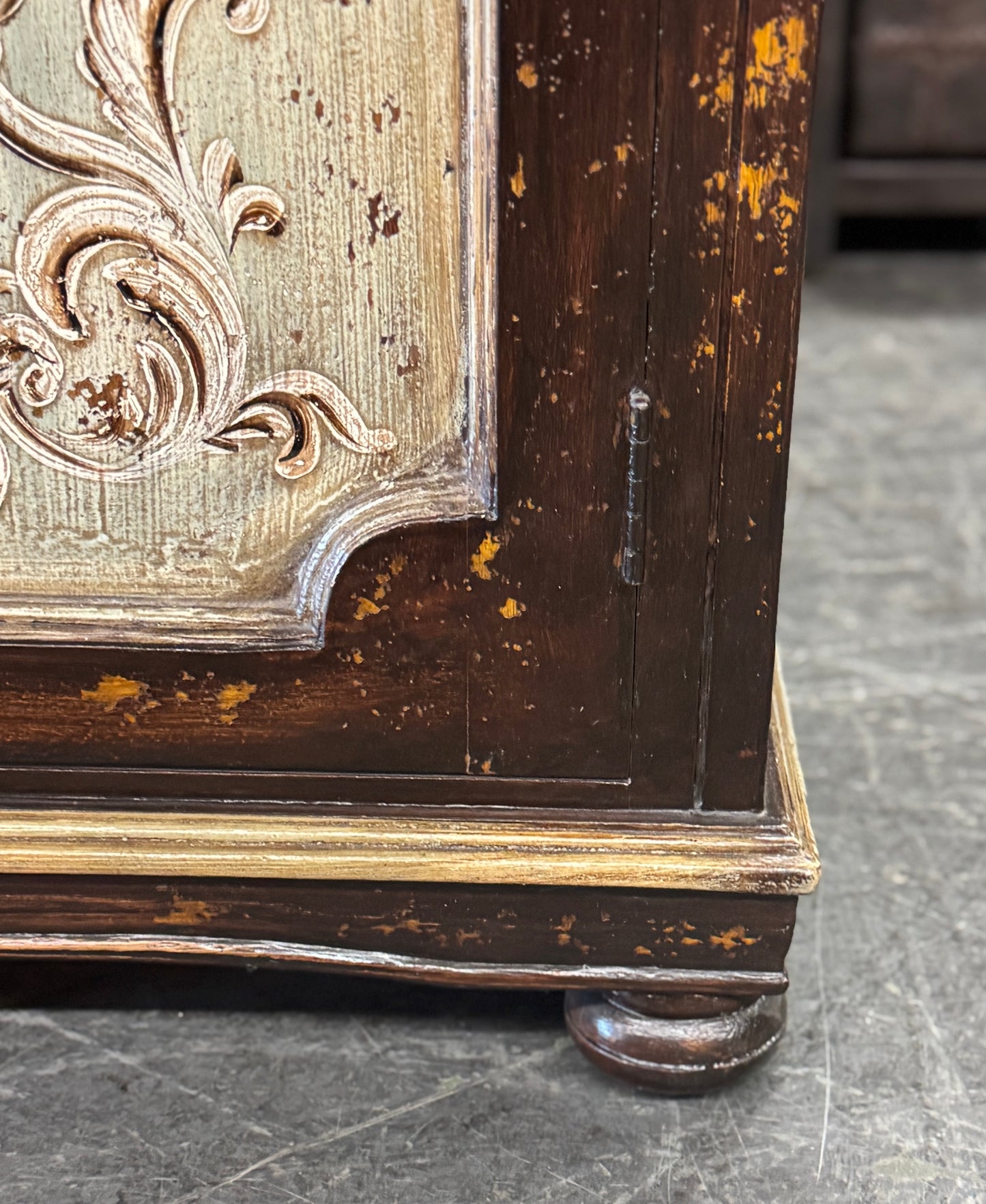 Castellina Porto Handcrafted Distressed Walnut Dining Room Buffet Table - 12 x 61 x 38