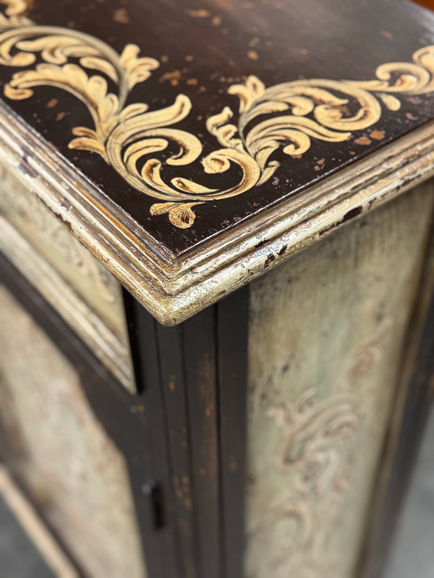 Castellina Porto Handcrafted Distressed Walnut Dining Room Buffet Table - 12 x 61 x 38