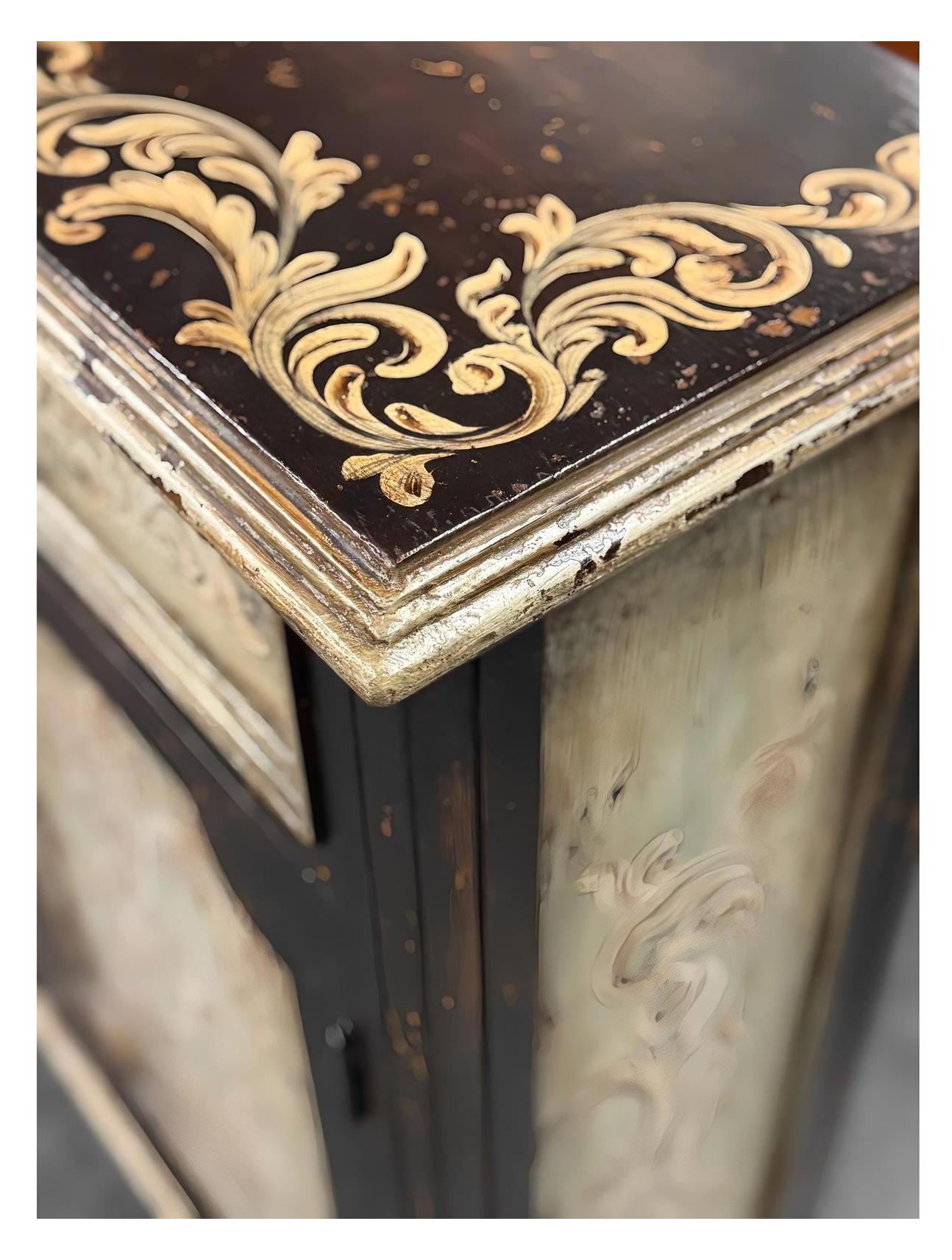 Castellina Porto Handcrafted Distressed Walnut Dining Room Buffet Table - 12 x 61 x 38