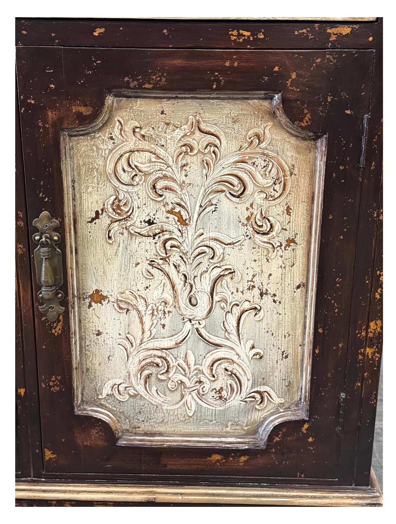 Castellina Porto Handcrafted Distressed Walnut Dining Room Buffet Table - 12 x 61 x 38