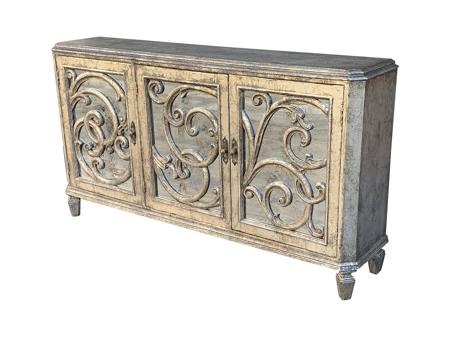 Colmar Antique White Dining Room Buffet Table - 17 x 77 x 41.5