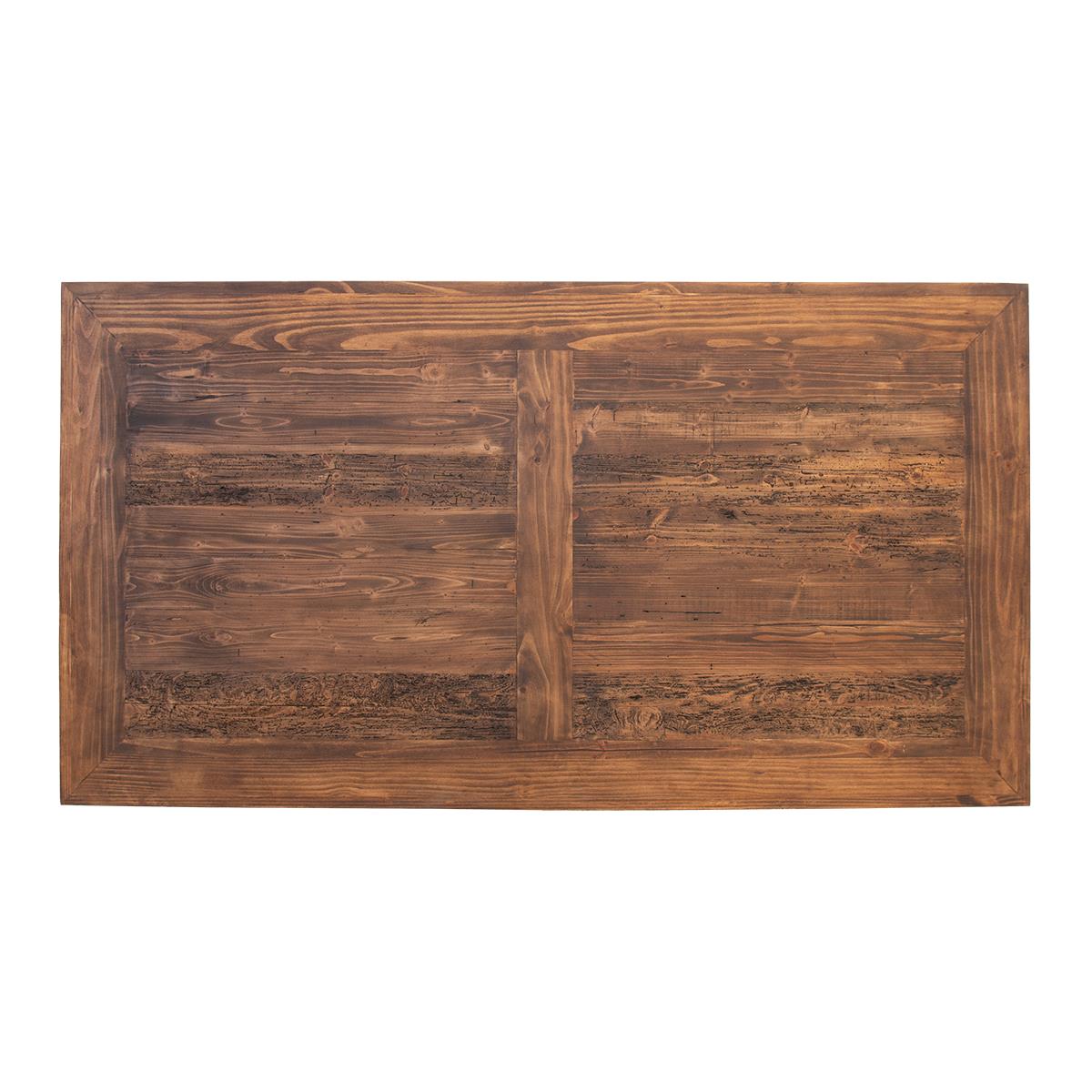 Santiago River Dining Table | Hand-Carved Solid Wood & Iron Accents | 6-8'