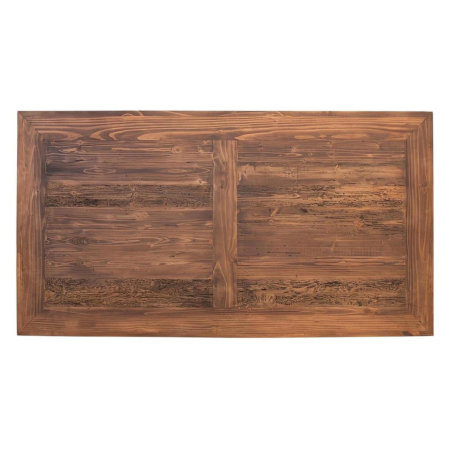 Santiago River Dining Table | Hand-Carved Solid Wood & Iron Accents | 6-8'